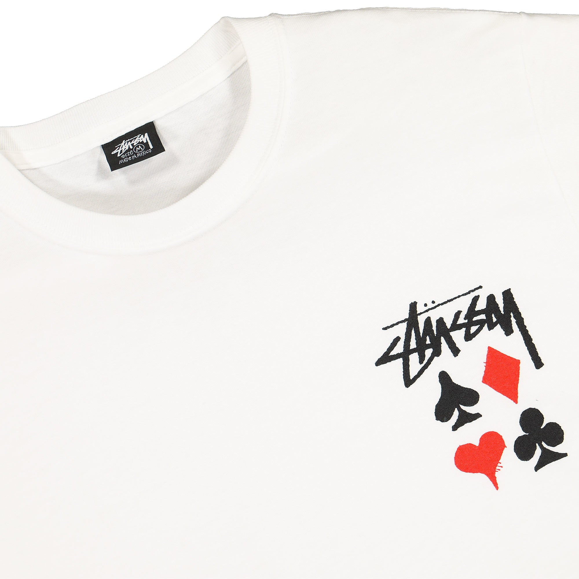 Stussy Full Deck 2 Tee White T-Shirts Close-up | Overkill