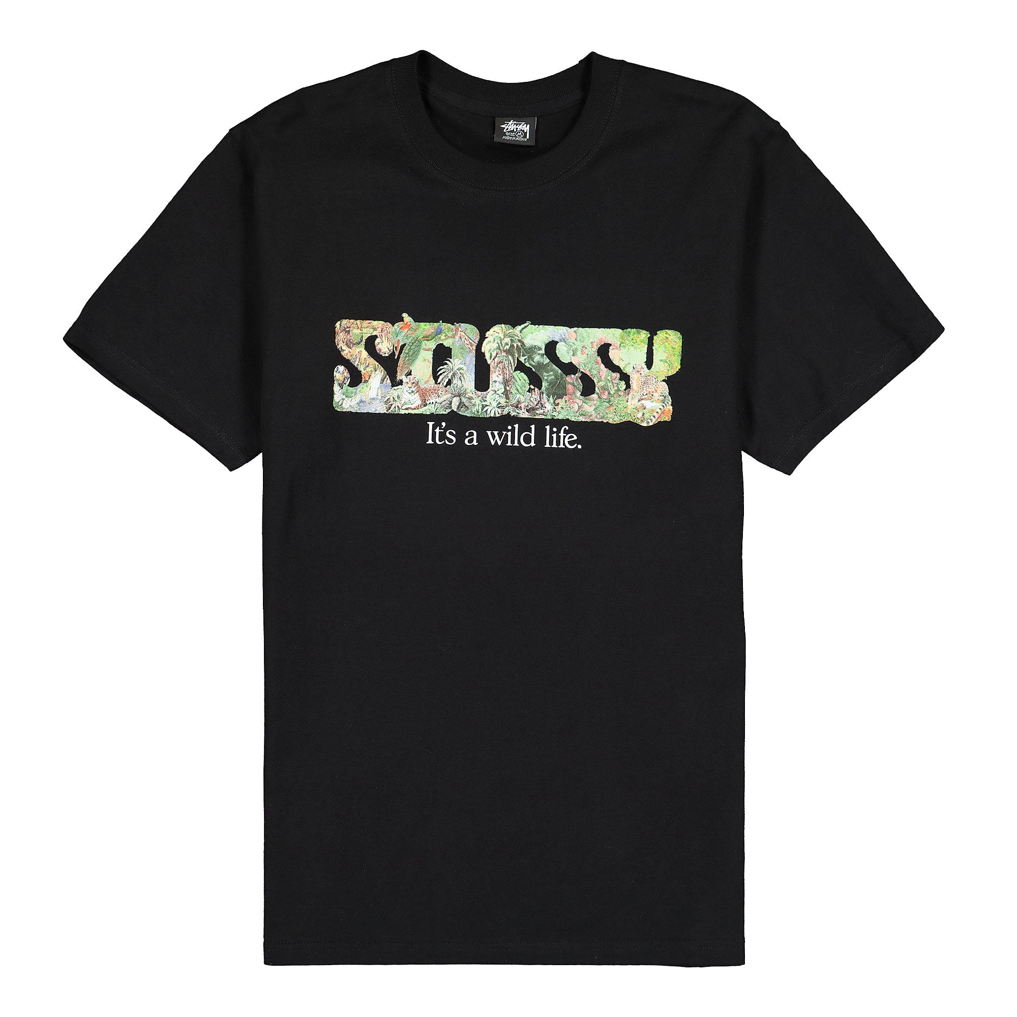 Stussy Its A Wild Life Tee Black T-Shirts 1904688 / 0001 | Overkill