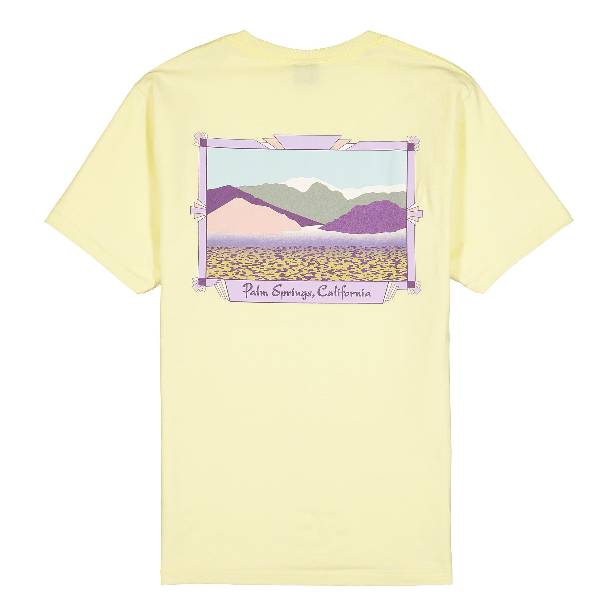 Stussy Palm Springs Tee Pale Yellow T-Shirts Material | Overkill