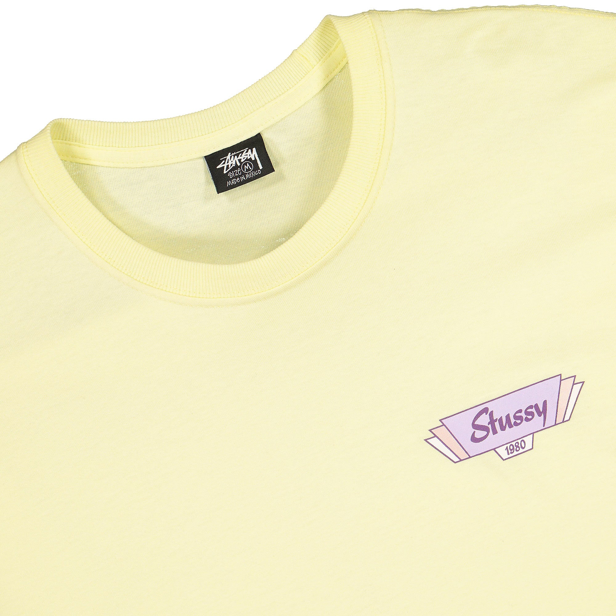 Stussy Palm Springs Tee Pale Yellow T-Shirts Close-up | Overkill