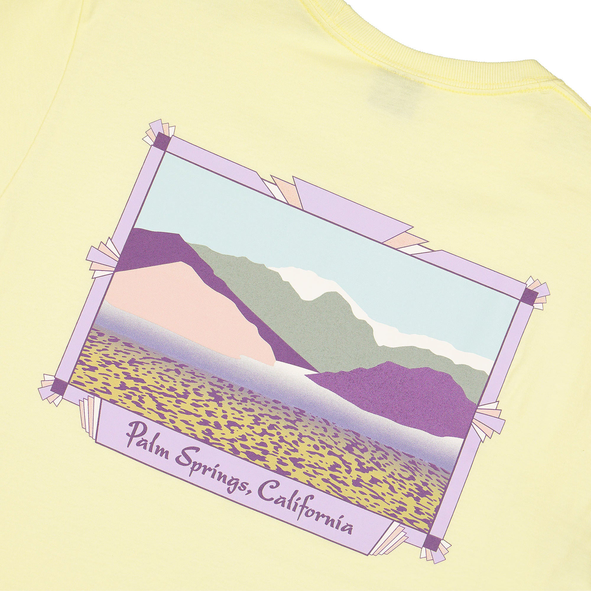 Stussy Palm Springs Tee Pale Yellow T-Shirts Detailfoto | Overkill
