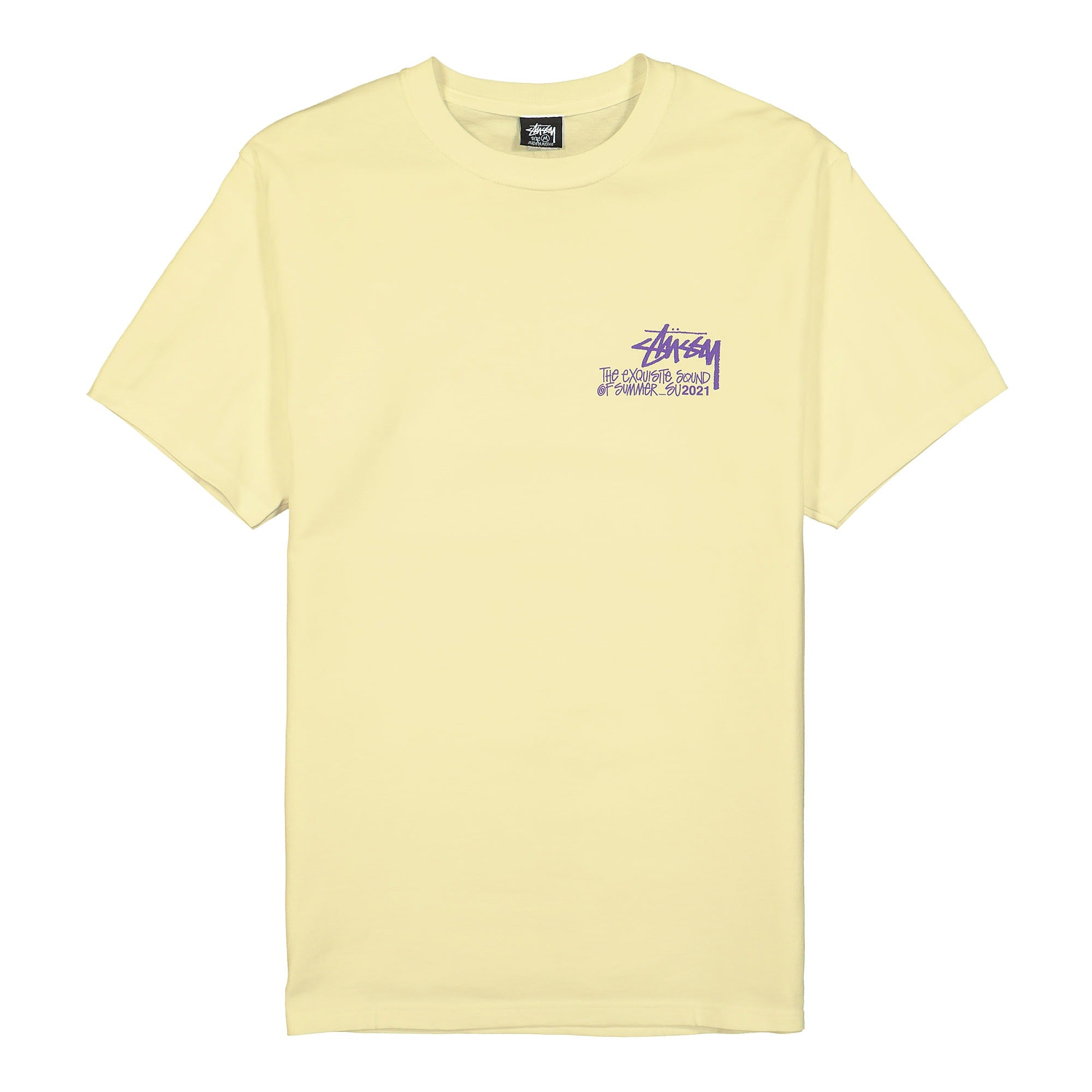 Stussy Sound Of Summer Tee Pale Yellow T-Shirts 1904692 / 1637 | Overkill