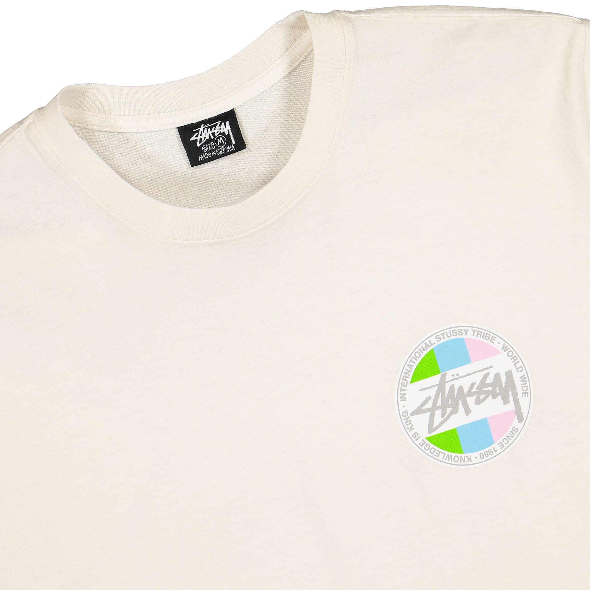 Stussy Classic Dot Pigment Dyed Tee Natural T-Shirts Close-up | Overkill
