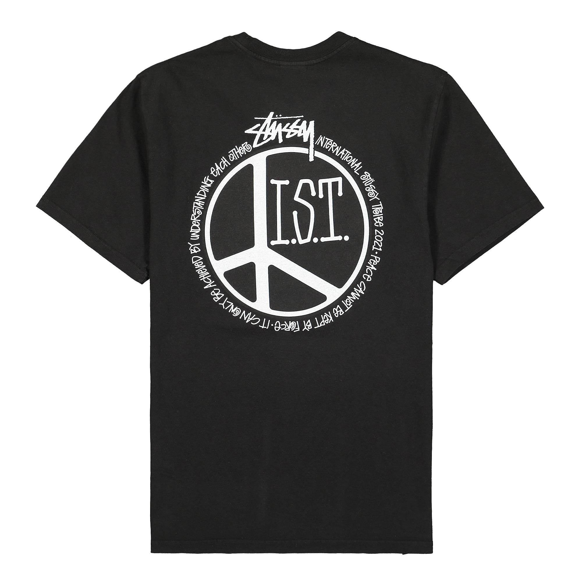 Stussy Peace Dot Pigment Dyed Tee Black T-Shirts Material | Overkill