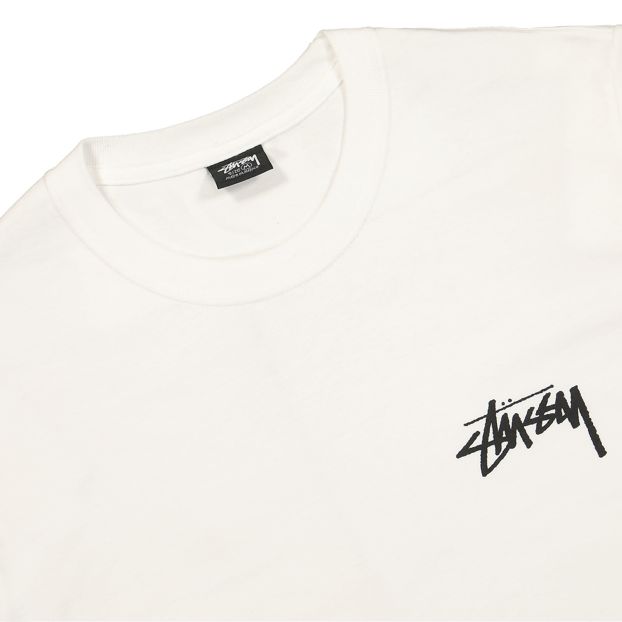 Stussy Fuzzy Dice Tee White T-Shirts Close-up | Overkill