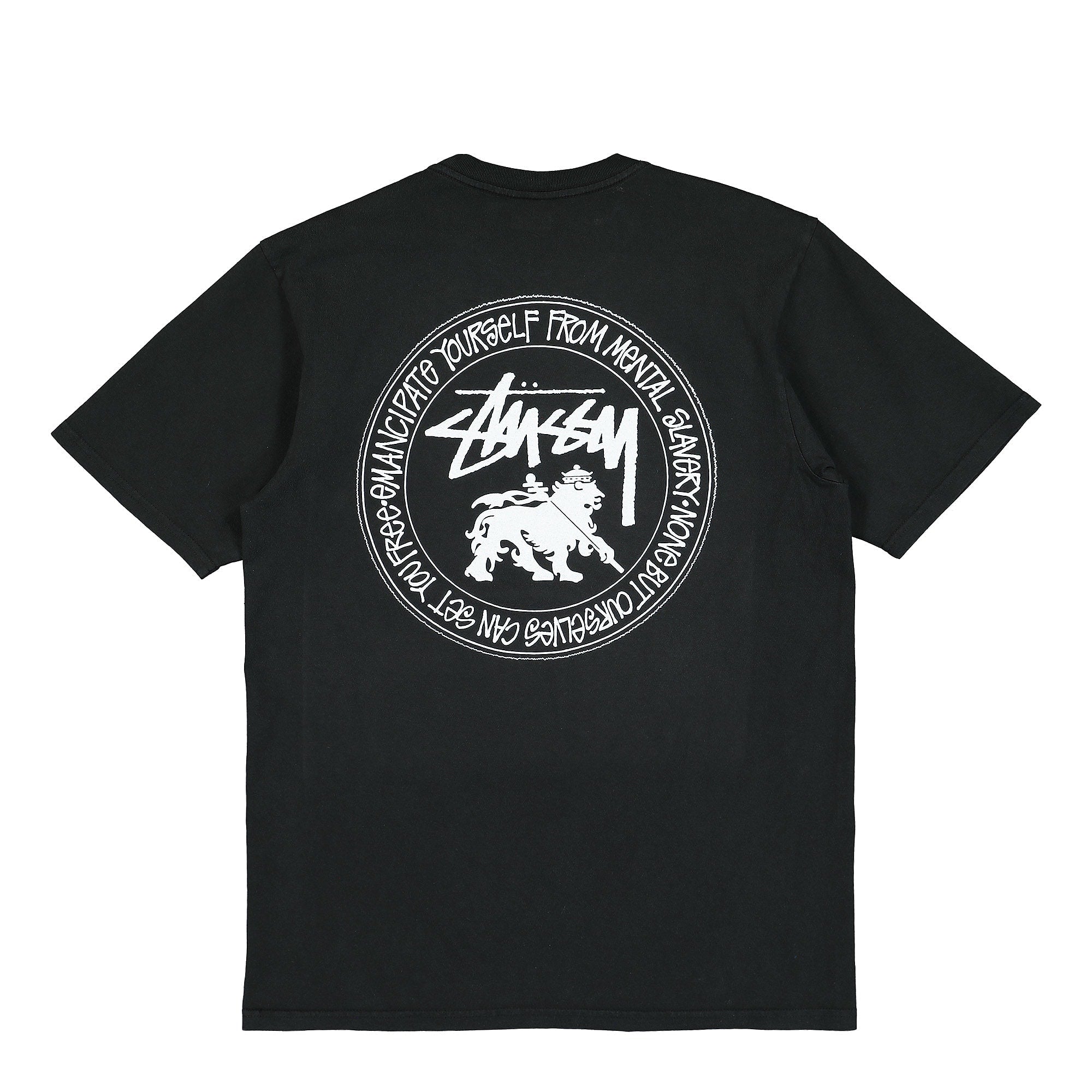Stussy Rasta Dot Pigment Dyed Tee Black T-Shirts Material | Overkill