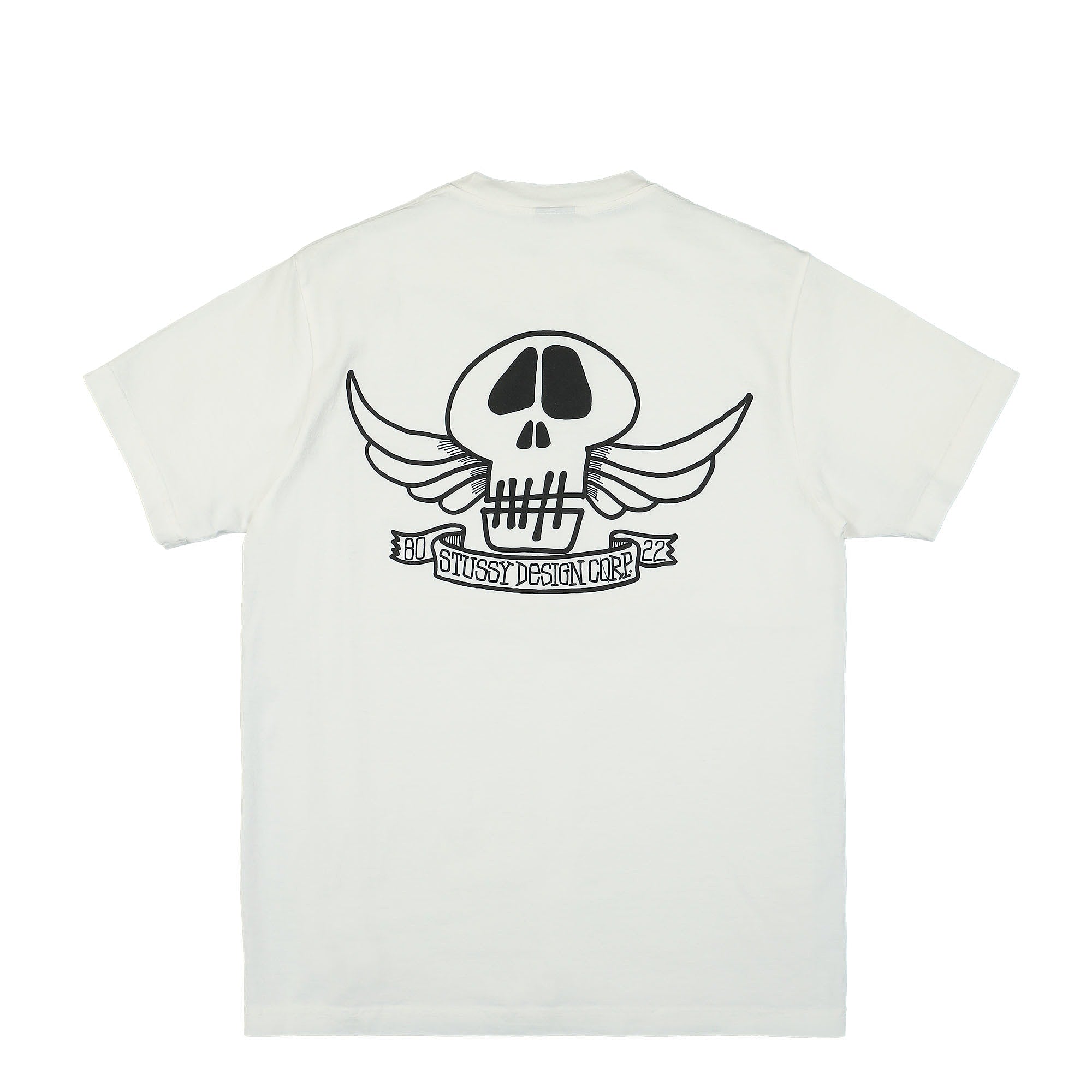 Stussy Skull Wings Pigment Dyed Tee Natural T-Shirts Material | Overkill
