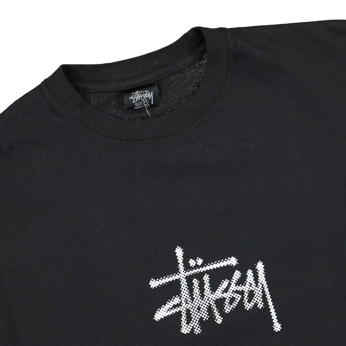 Stussy Surf Tomb Pigment Dyed Tee Black T-Shirts Close-up | Overkill