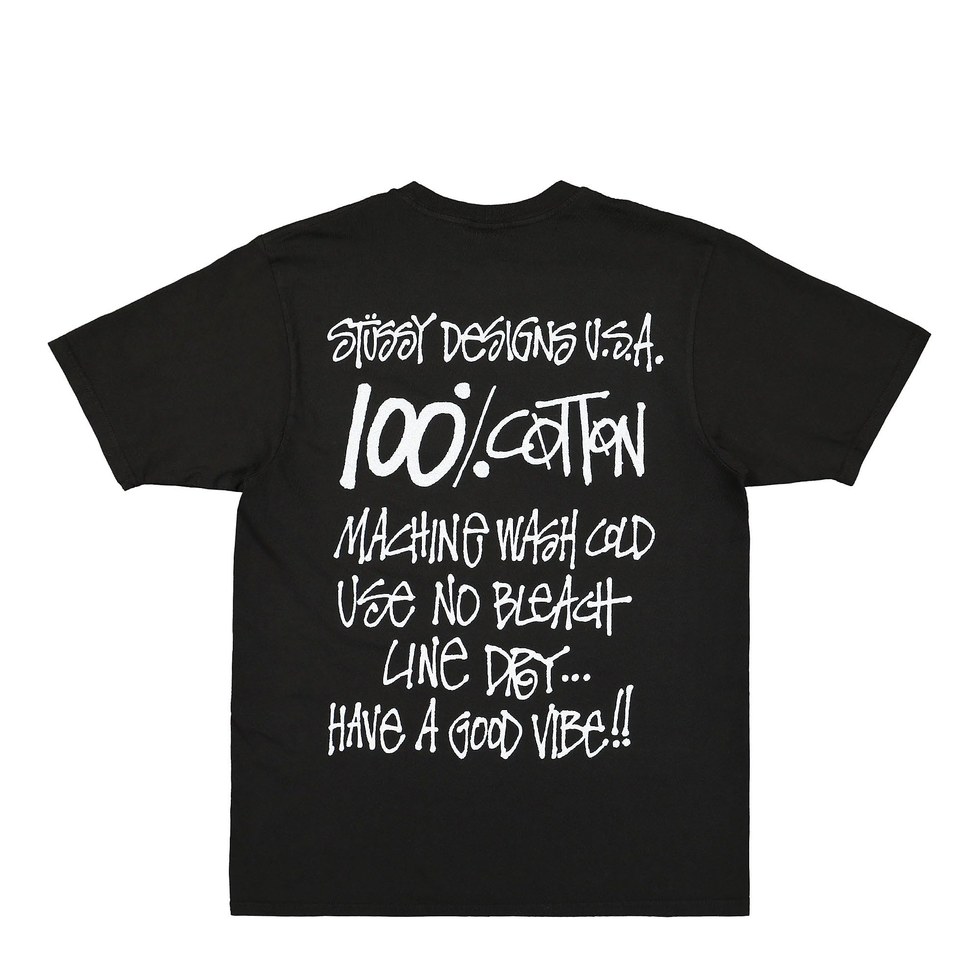 Stussy 100% Pigment Dyed Tee Black T-Shirts Material | Overkill