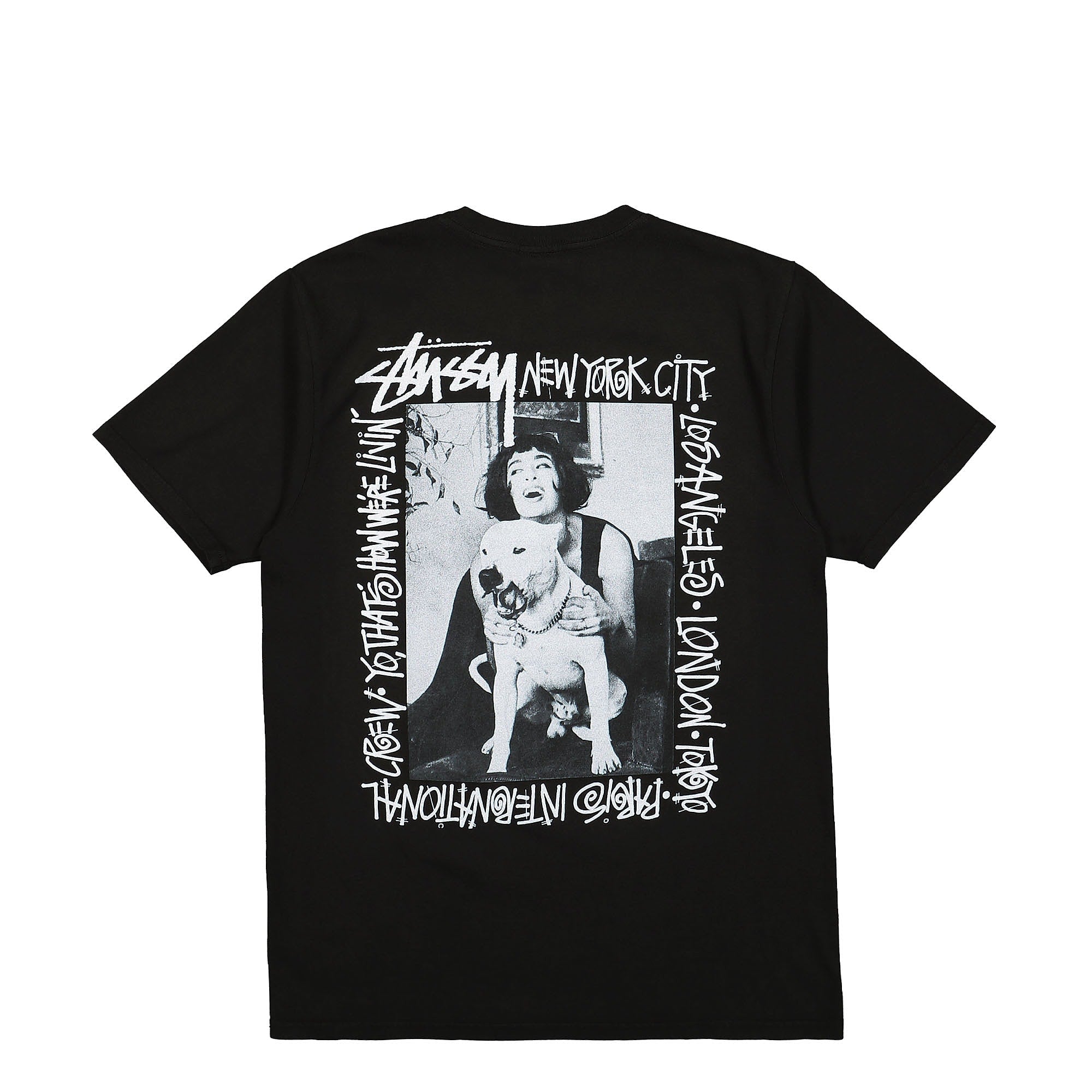 Stussy How Were Livin Pigment Dyed Tee Black T-Shirts Material | Overkill