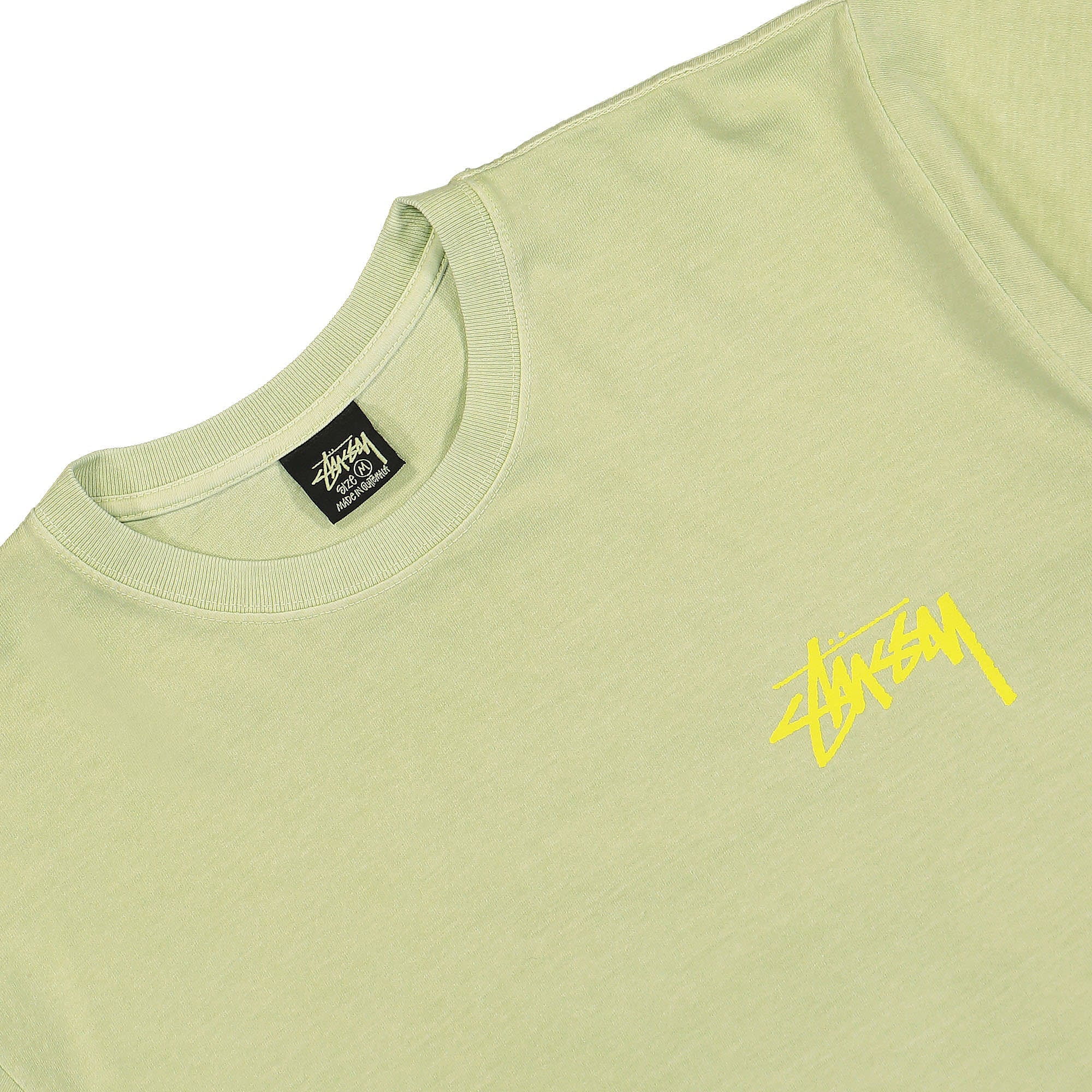 Stussy How Were Livin Pigment Dyed Tee Sage T-Shirts Material | Overkill