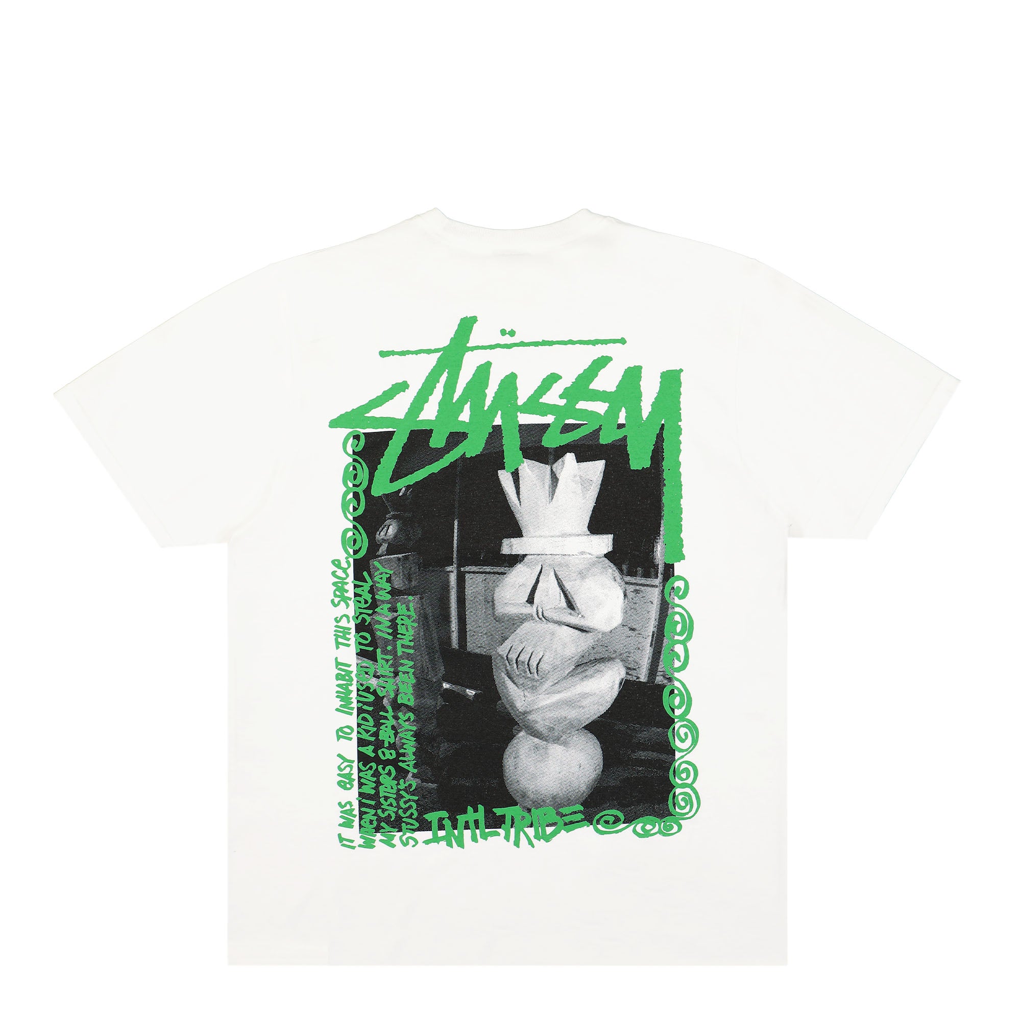 Stussy Tiki Tee White T-Shirts Close-up | Overkill