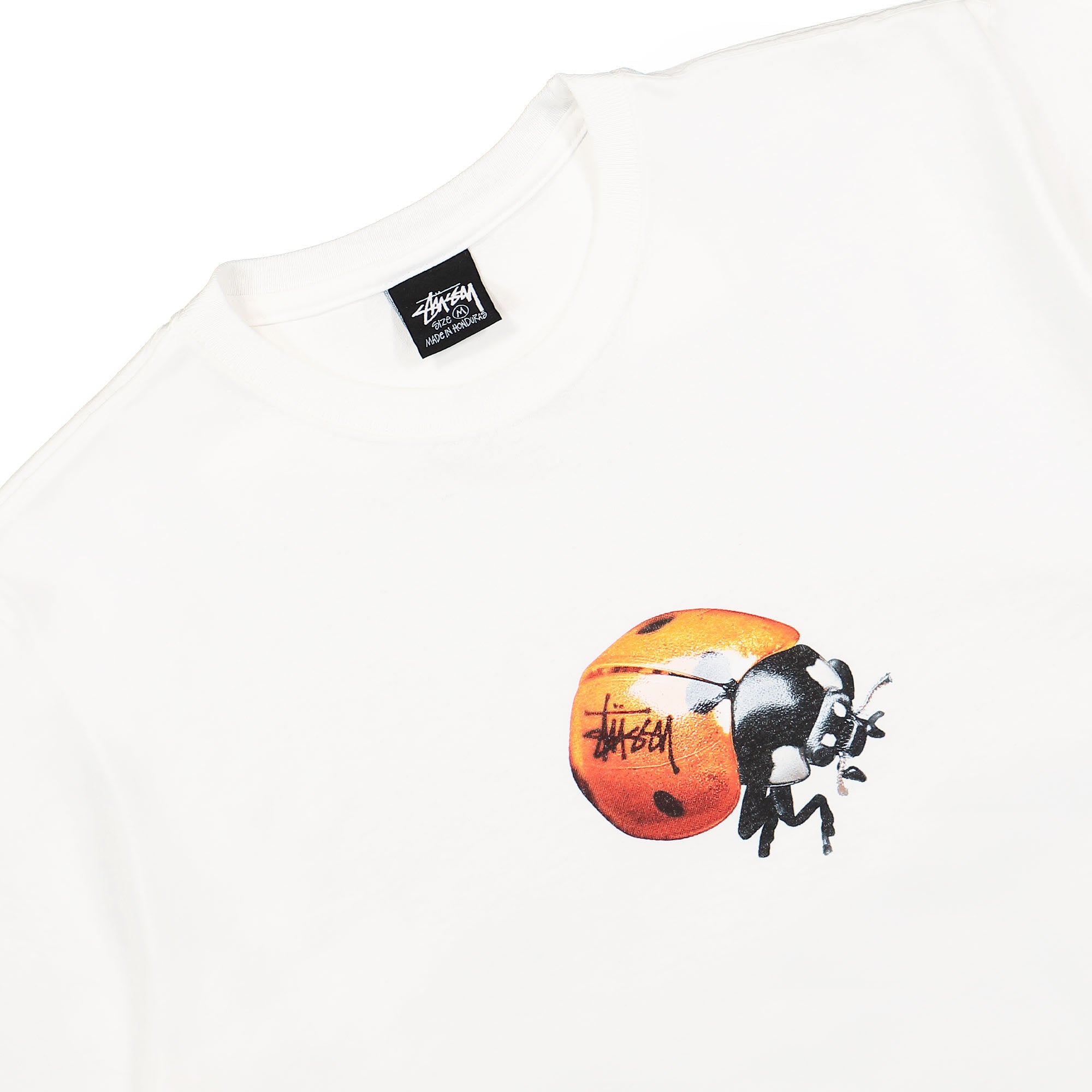 Stussy Ladybug Tee White T-Shirts Close-up | Overkill