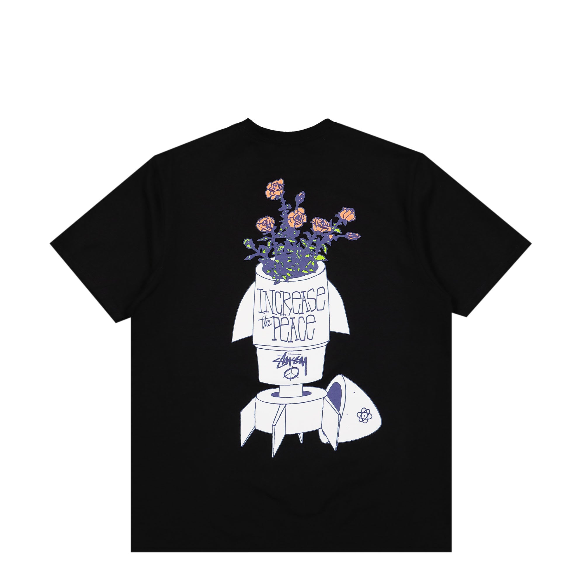Stussy Flower Bomb Tee Black T-Shirts Close-up | Overkill