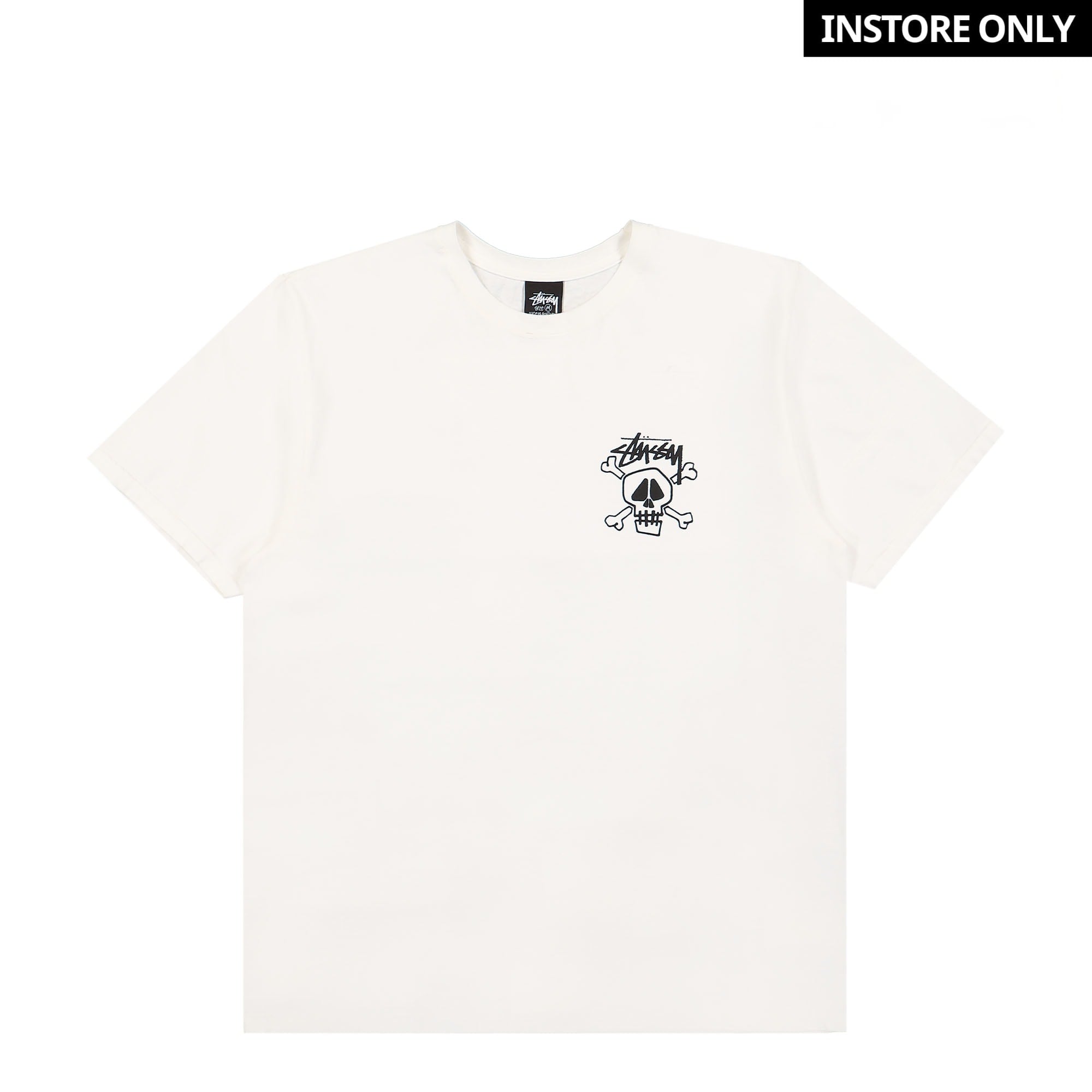 Stussy Skull & Bones Pig. Dyed Tee Natural T-Shirts 1904943 / 1002 | Overkill