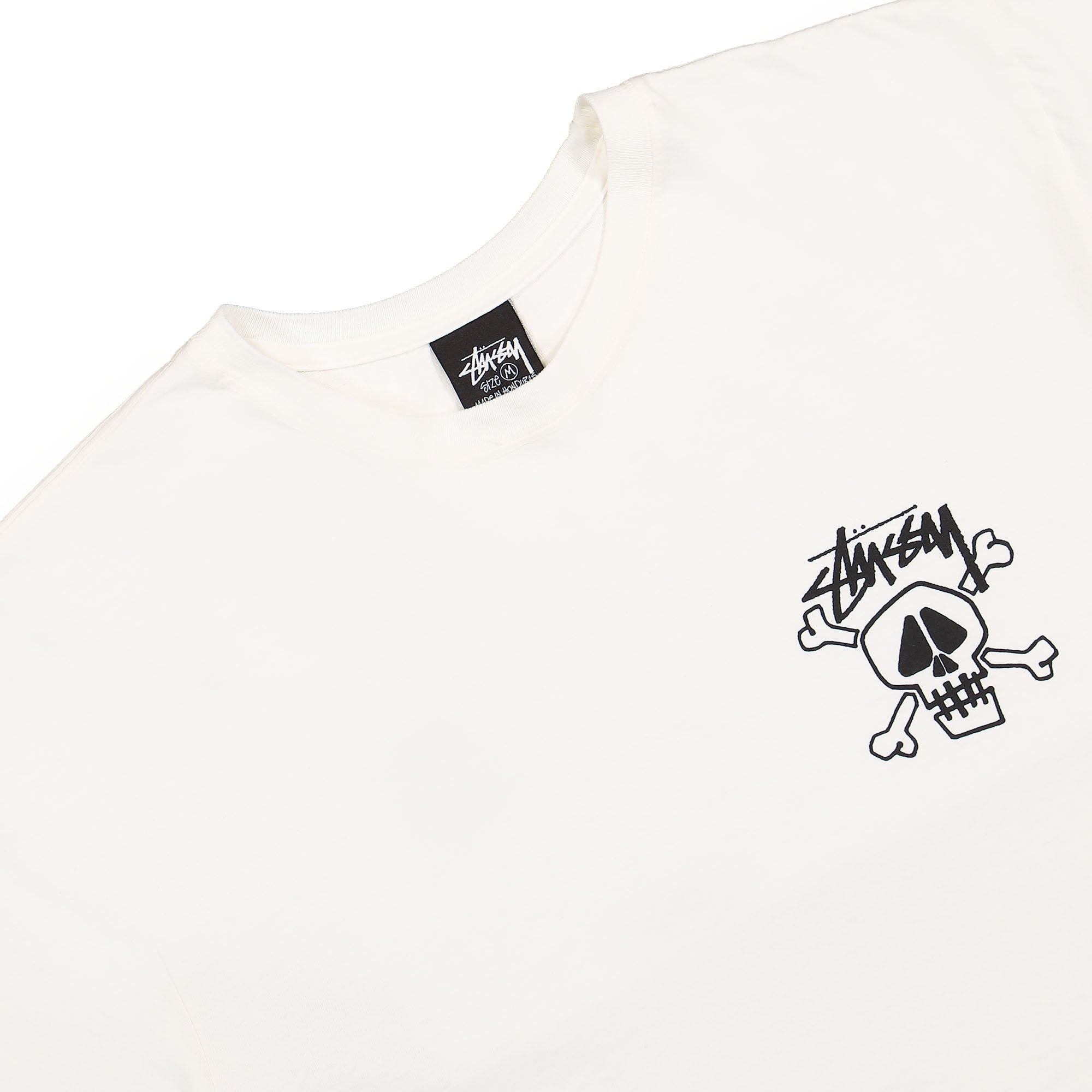 Stussy Skull & Bones Pig. Dyed Tee Natural T-Shirts Material | Overkill