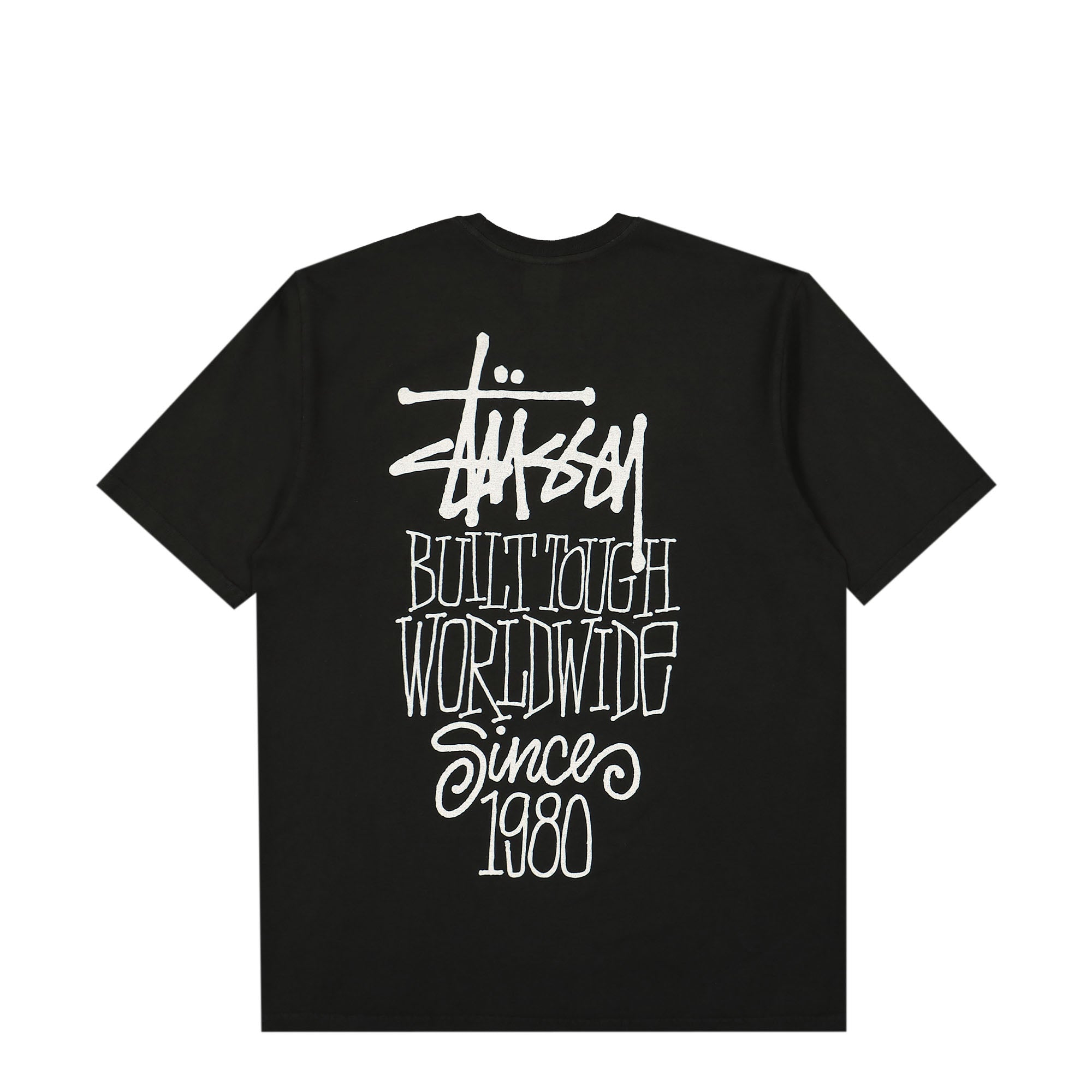 Stussy Bulit Tough Pig. Dyed Tee Black T-Shirts Close-up | Overkill