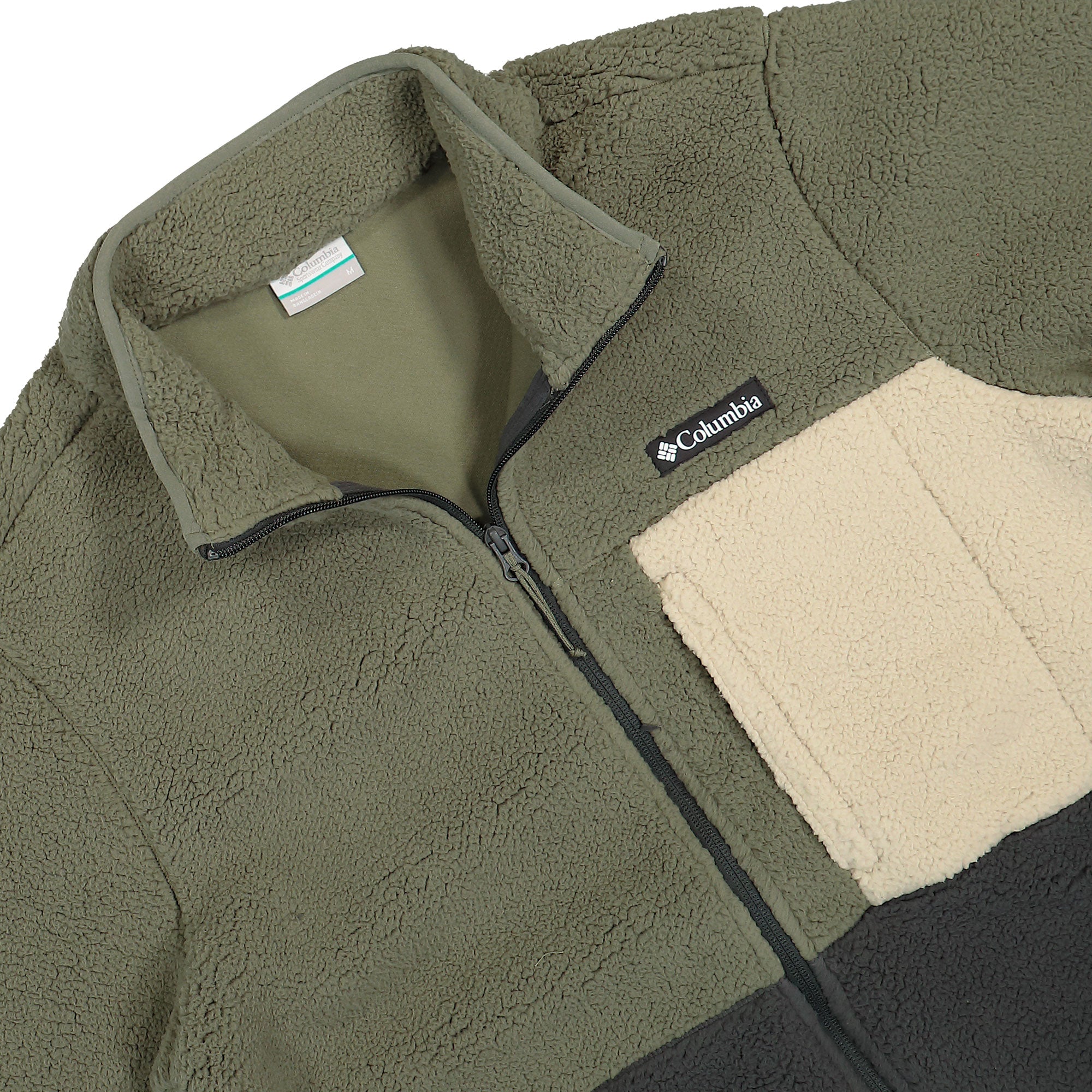 Columbia Mountainside Heavyweight Fleece Jacket Stone Green Fleece Jackets Close-up | Overkill