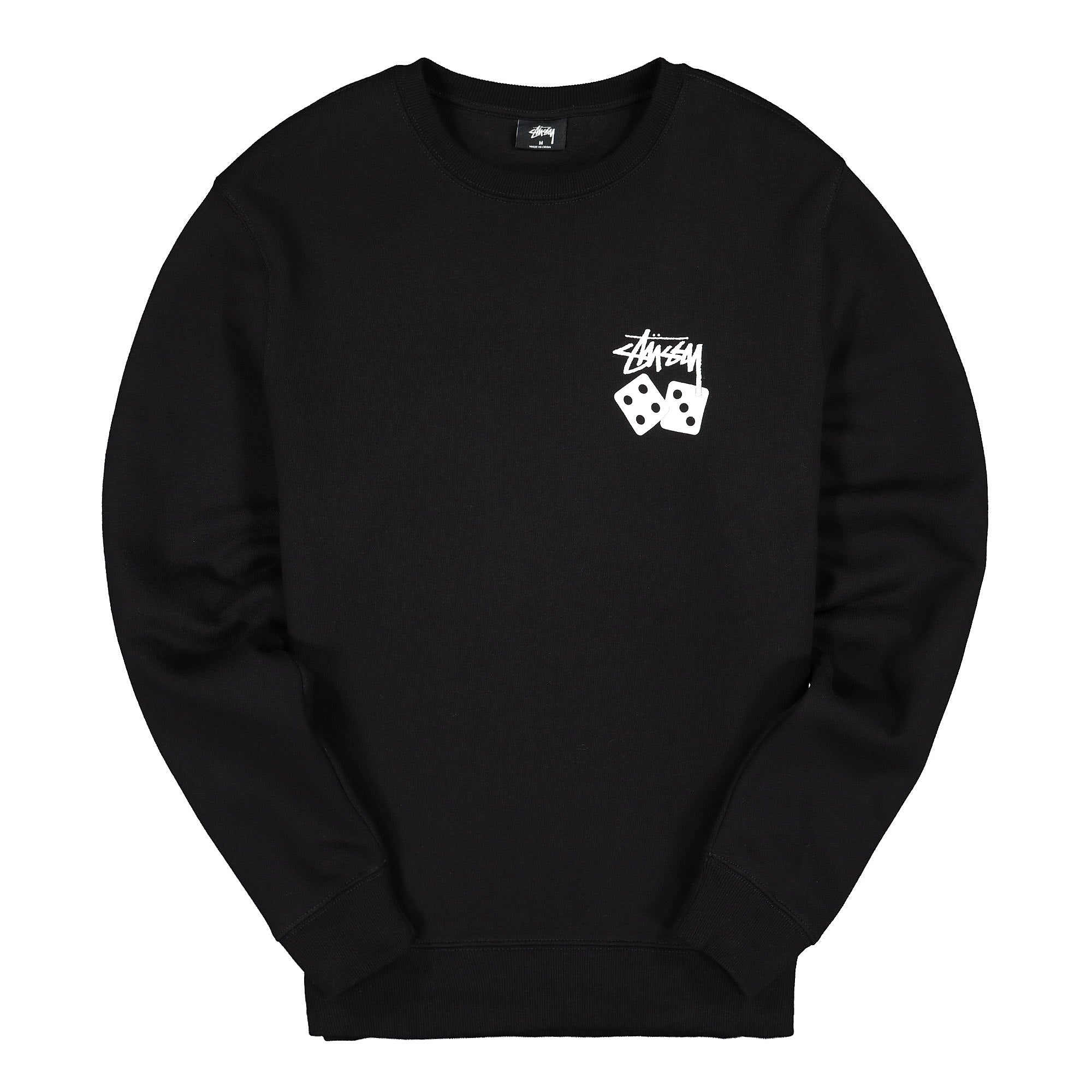 Stussy Dice Crew Black Sweatshirts 1914460 / 0001 | Overkill