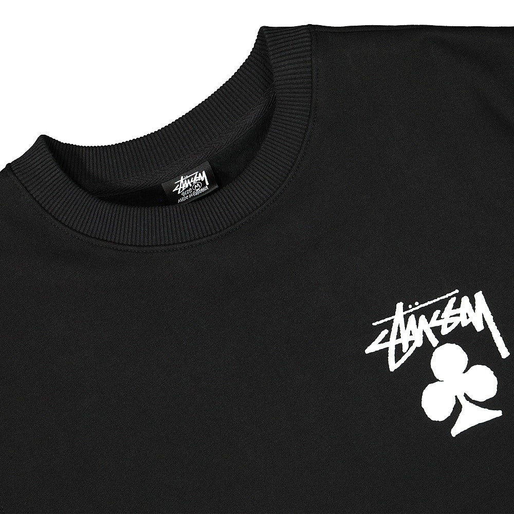 Stussy Club Crew Black Sweatshirts Close-up | Overkill