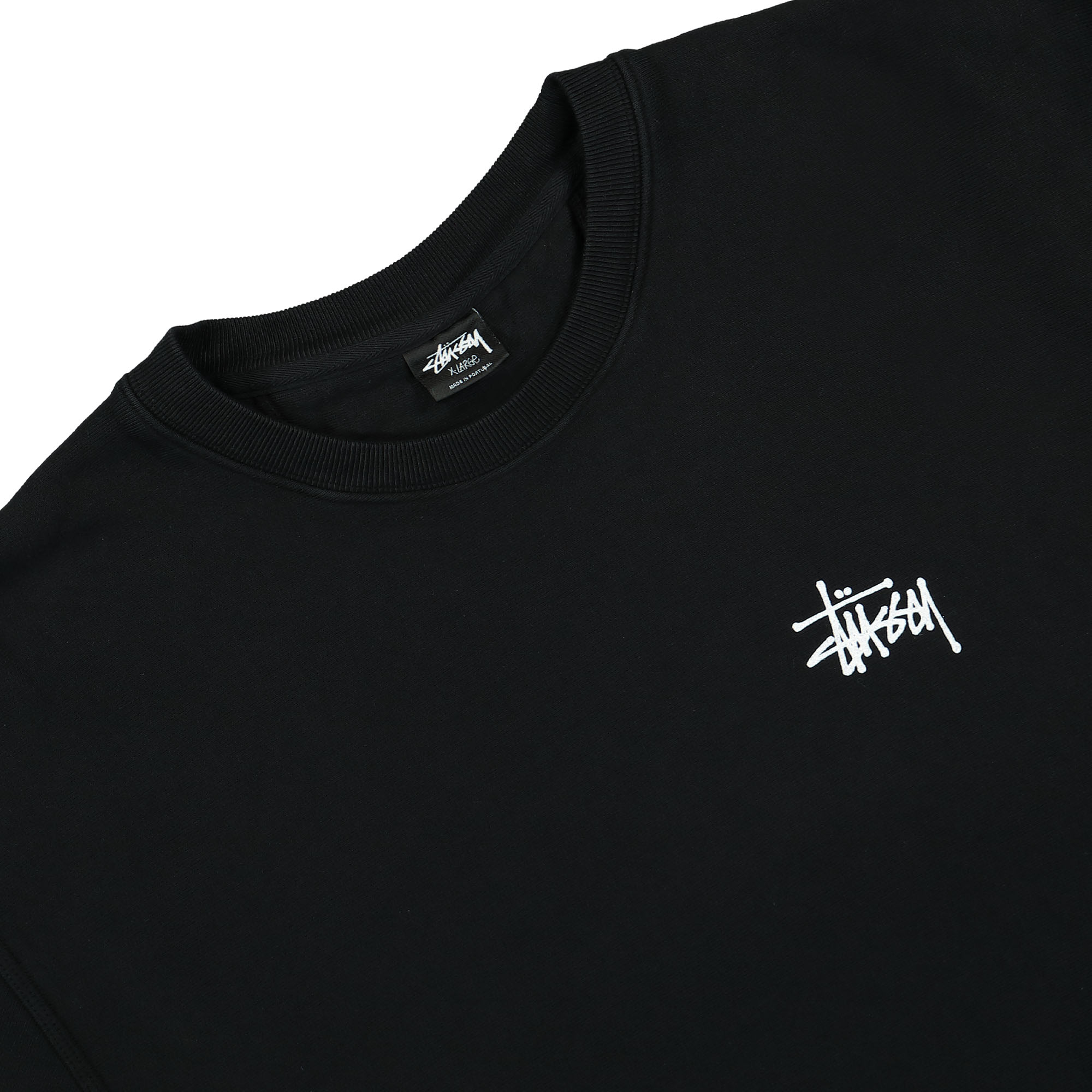 Stussy Basic Stussy Pig. Dyed Crew Black Sweatshirts Material | Overkill