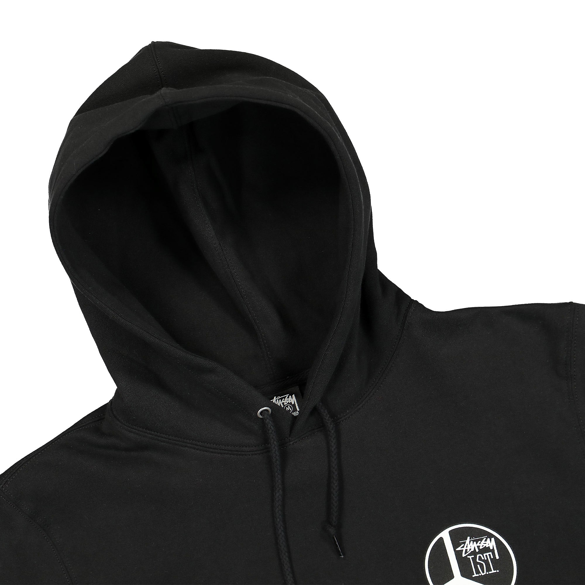 Stussy Peace Dot Hood Black Hoodies Close-up | Overkill