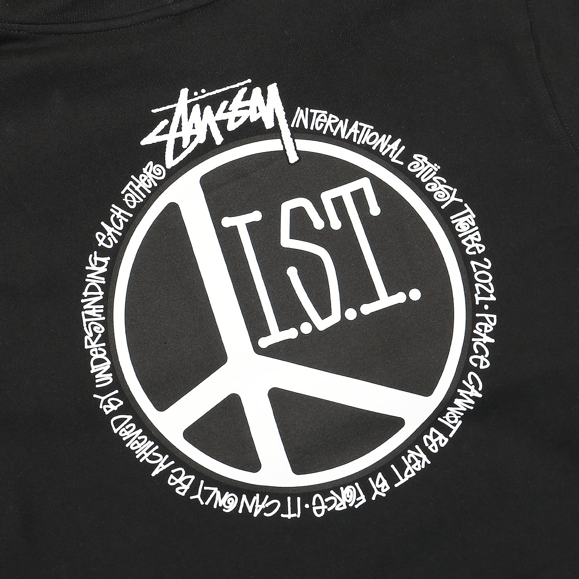 Stussy Peace Dot Hood Black Hoodies Detail view 1 | Overkill