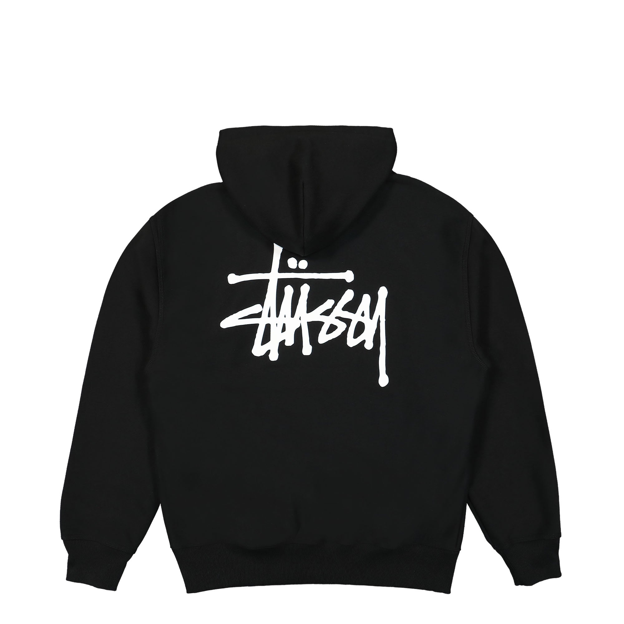 Stussy Basic Stussy Hoodie Black Hoodies Close-up | Overkill