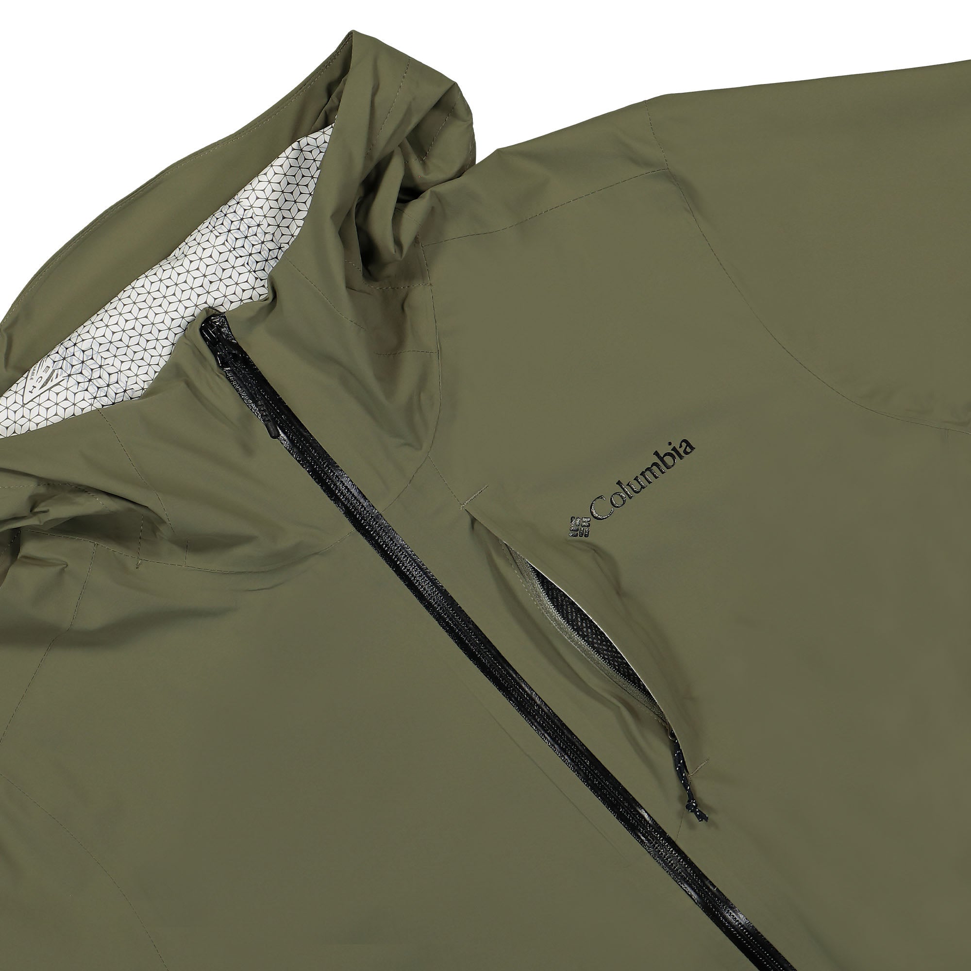 Columbia Omni-Tech Ampli-Dry Shell Stone Green Windbreaker Detailfoto | Overkill