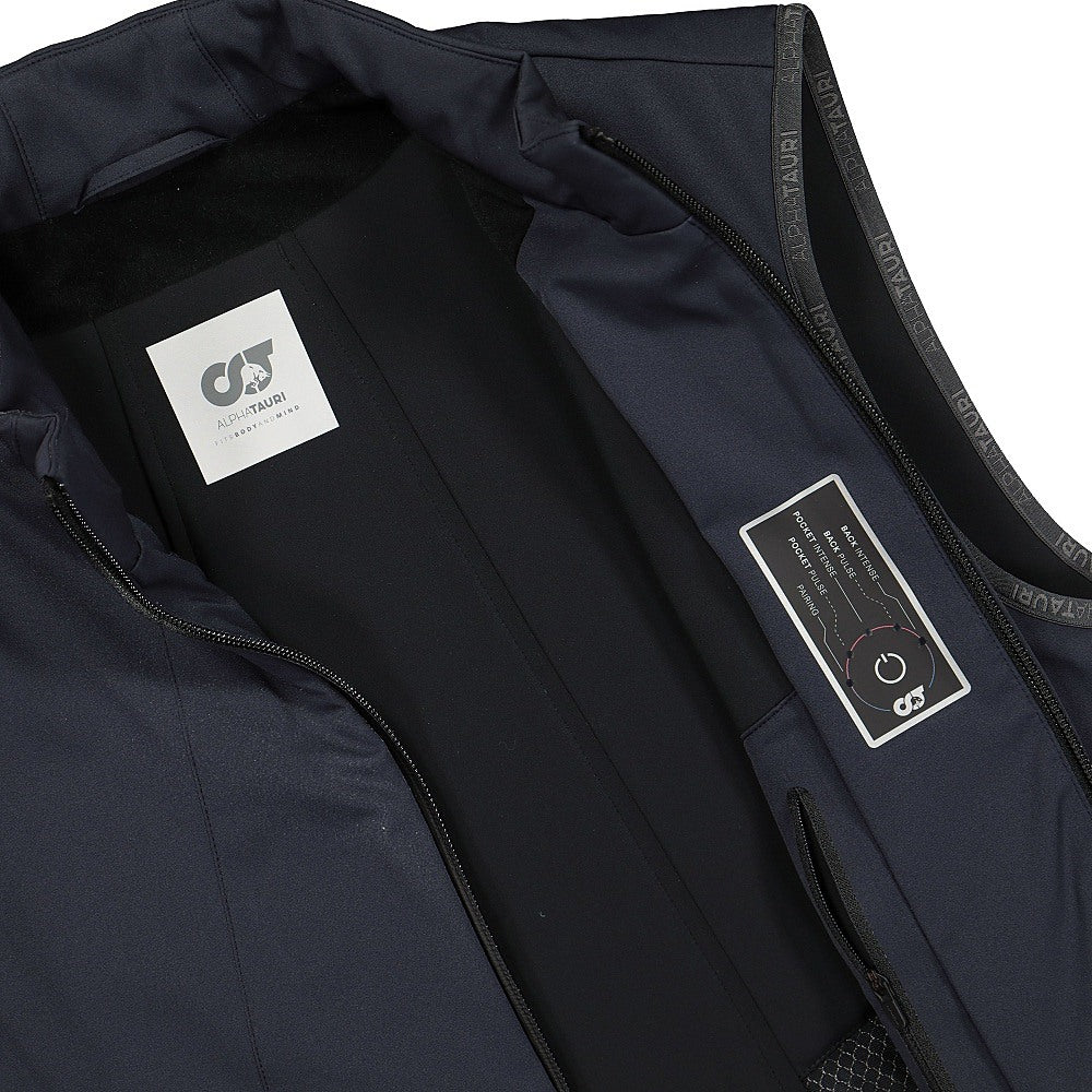AlphaTauri ATA OTEMPV1.C1.03 Heatable Vest Navy Vests Close-up | Overkill