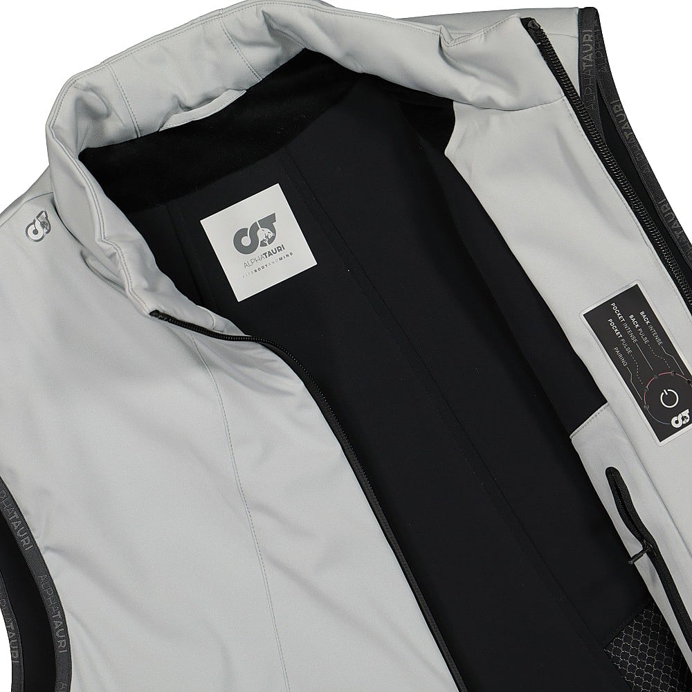 AlphaTauri ATA OTEMPV1.C1.03 Heatable Vest Light Grey Vests Close-up | Overkill
