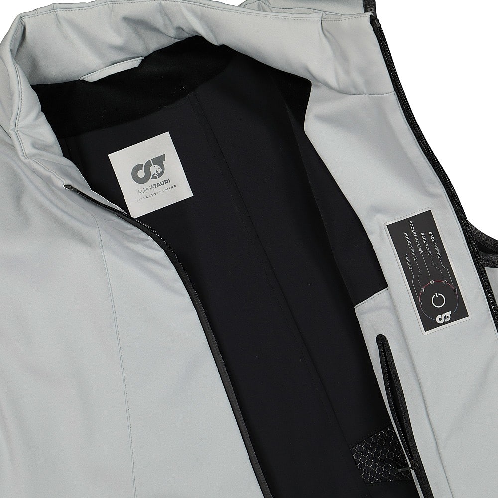 AlphaTauri ATA OTEMAV1.C1.03 Heatable Vest Light Grey Vests Close-up | Overkill