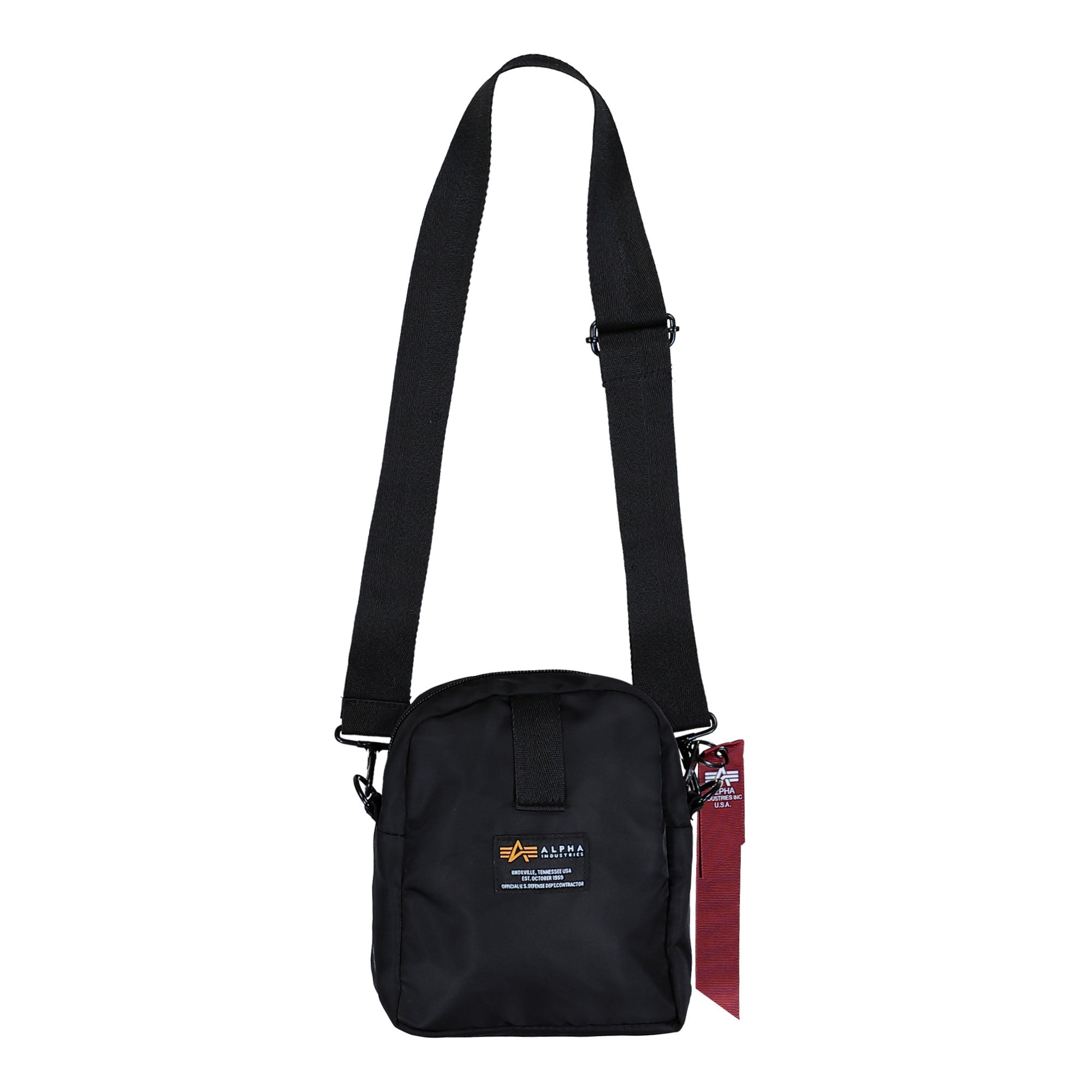 Alpha Industries Crew Carry Bag Black Shoulder Pouch 196924-03 Close-up | Overkill