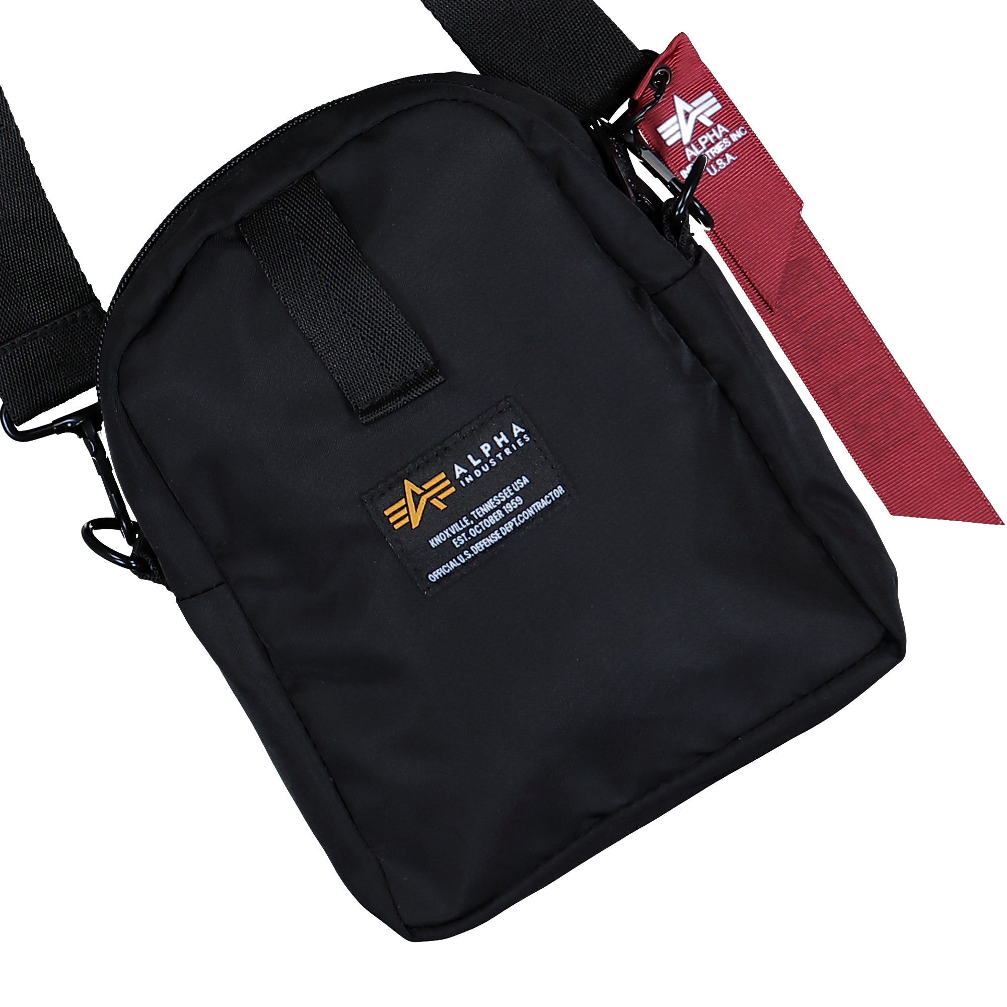 Alpha Industries Crew Carry Bag Black Shoulder Pouch 196924-03 Detail View 1 | Overkill