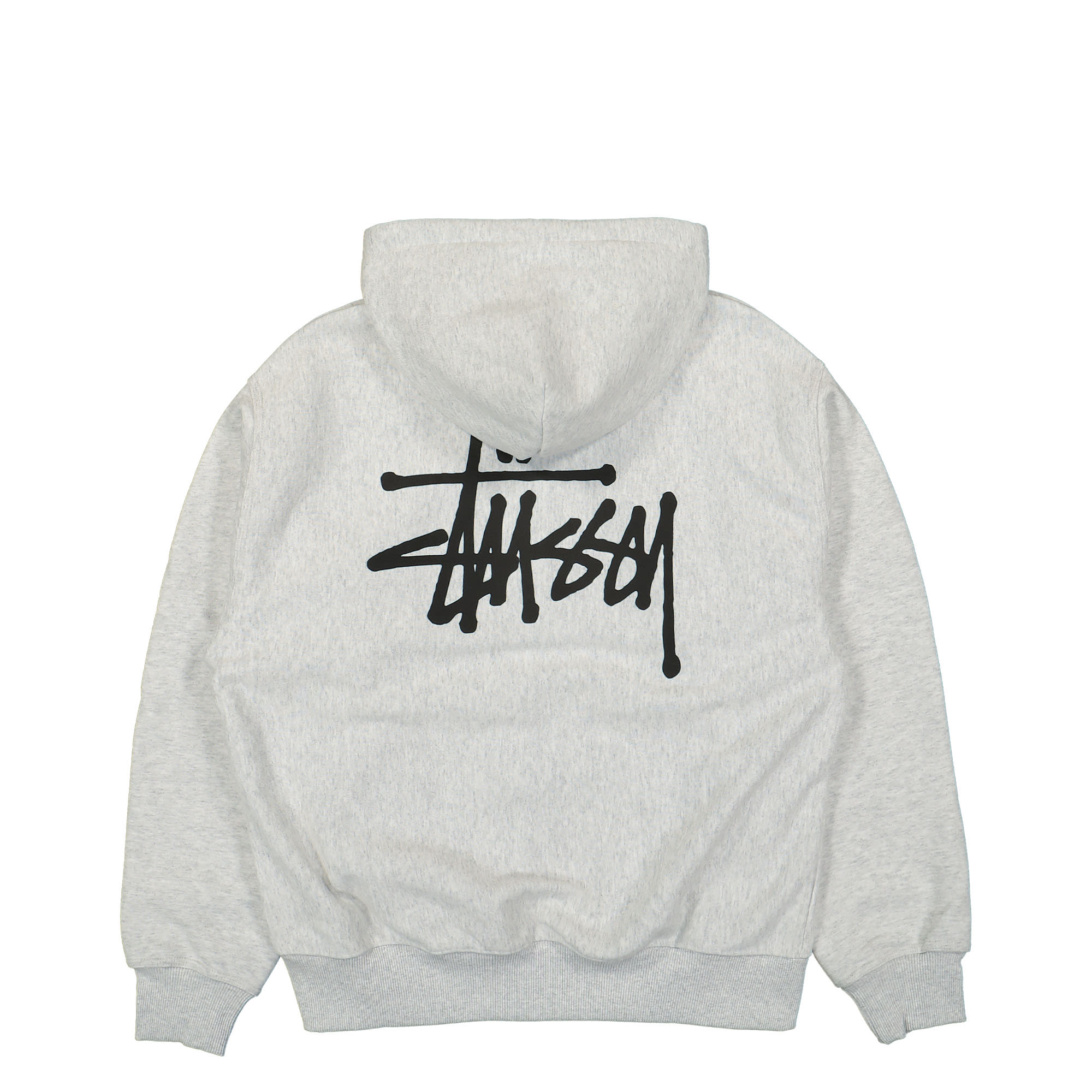 Stussy Basic Stussy Zip Hood Ash Heather Hoodies Close-up | Overkill