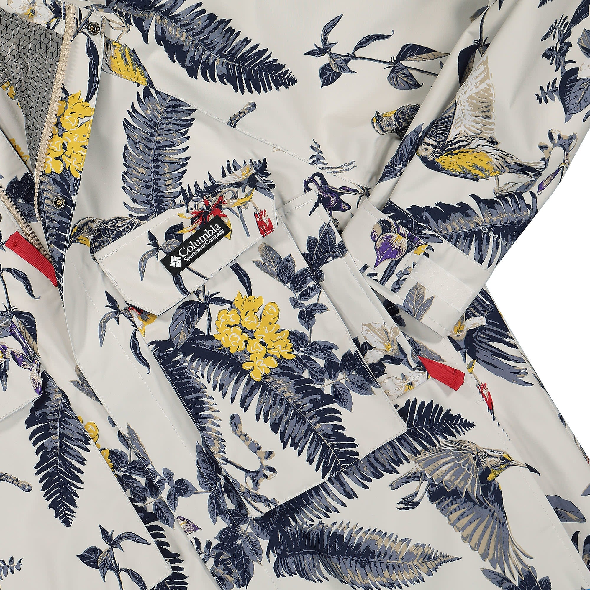 Columbia Field Creek Fraser Shell Sea Salt Wildlife Guide Print Windbreaker Detail view 1 | Overkill