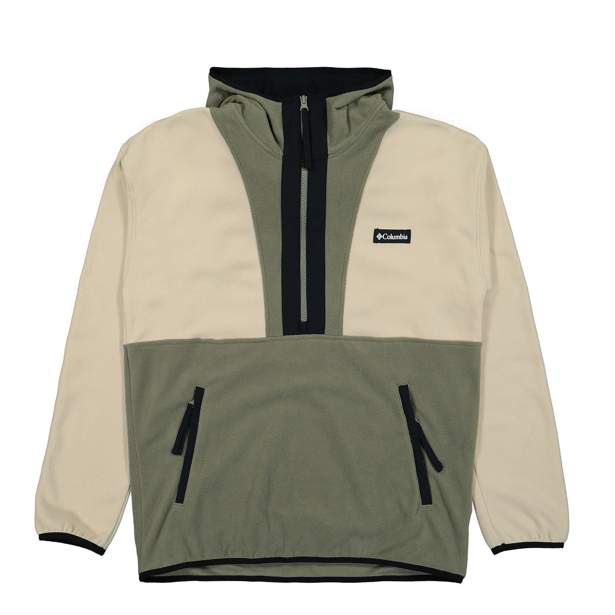 Columbia Backbowl Lite Half Zip Hoodie Ancient Fossil Stone Green Black Hoodies 1990745271 | Overkill