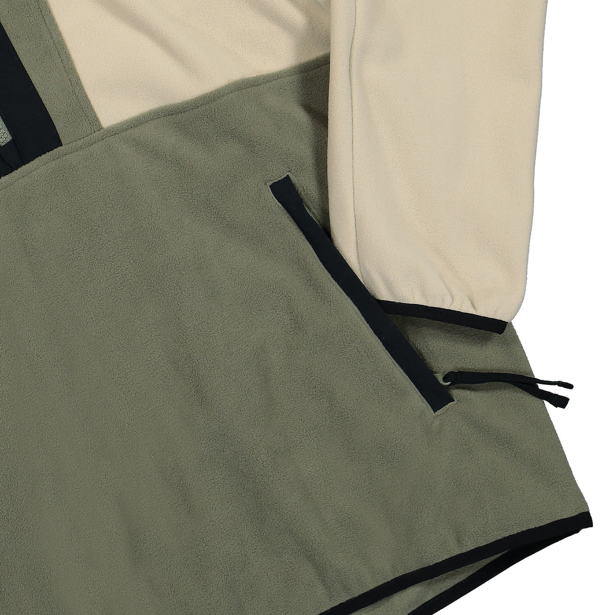 Columbia Backbowl Lite Half Zip Hoodie Ancient Fossil Stone Green Black Hoodies Detailfoto | Overkill