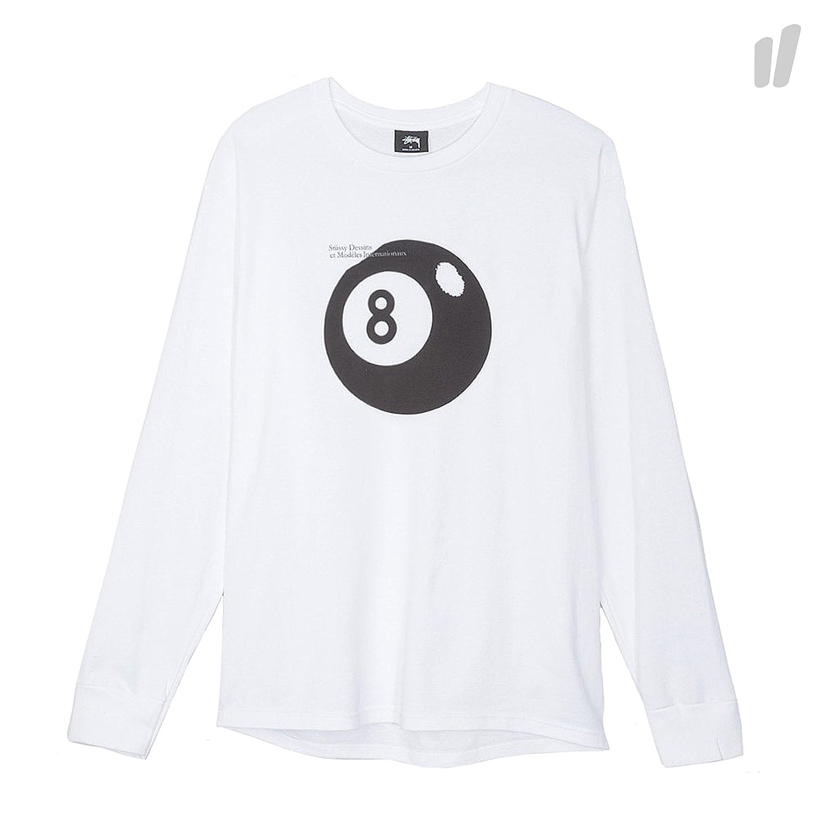 Stussy Bootleg 8 Ball Longsleeve Tee White Longsleeves 1994133 / 1201 | Overkill