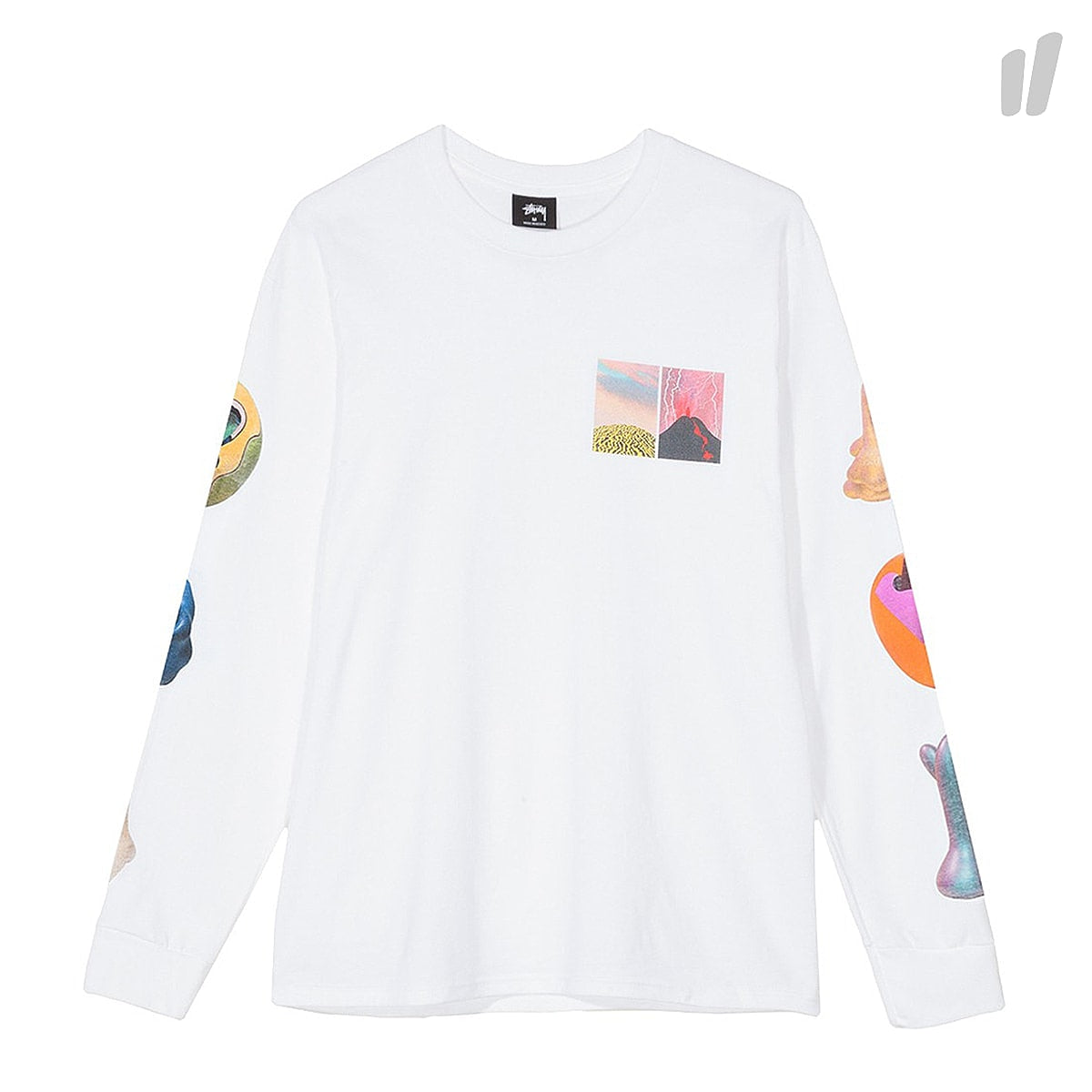 Stussy Primordial World LS Tee White Longsleeves 1994275 / 1201 | Overkill