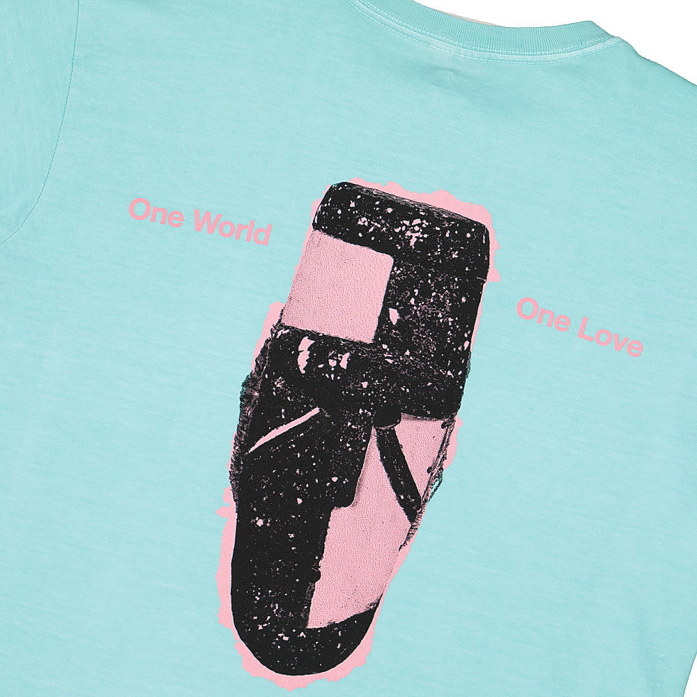 Stussy Autumn Masks Pigment Dyed Longsleeve Tee Aqua Longsleeves Detail view 1 | Overkill