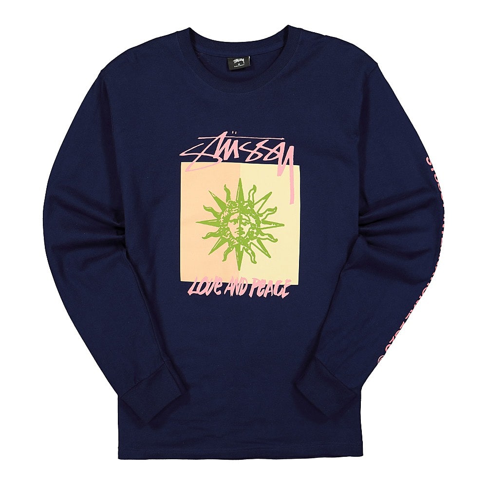 Stussy Love & Peace Longsleeve Tee Navy Longsleeves 1994641 / 0806 | Overkill