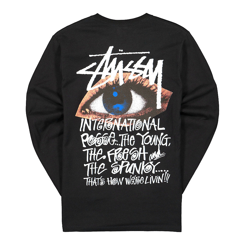 Stussy Ocular Longsleeve Tee Black Longsleeves Material | Overkill