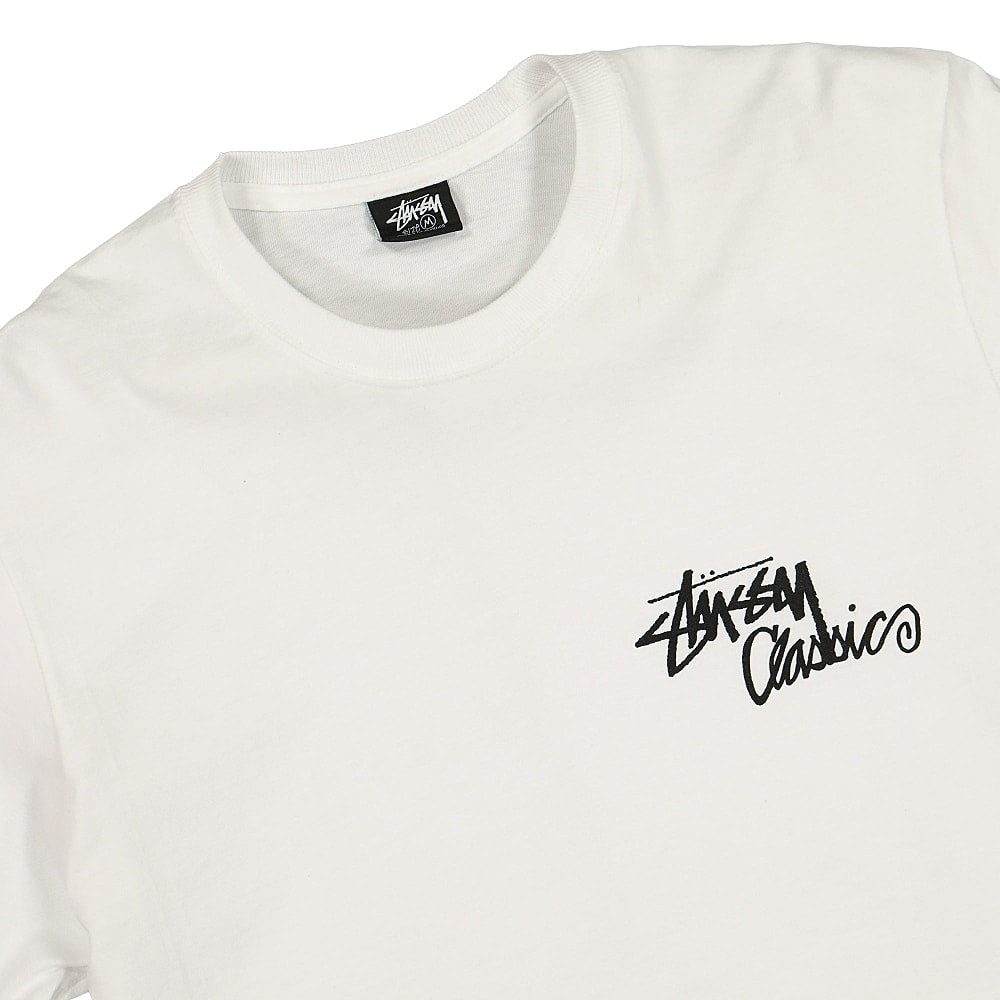 Stussy A Go-Go Longsleeve Tee White Longsleeves Close-up | Overkill