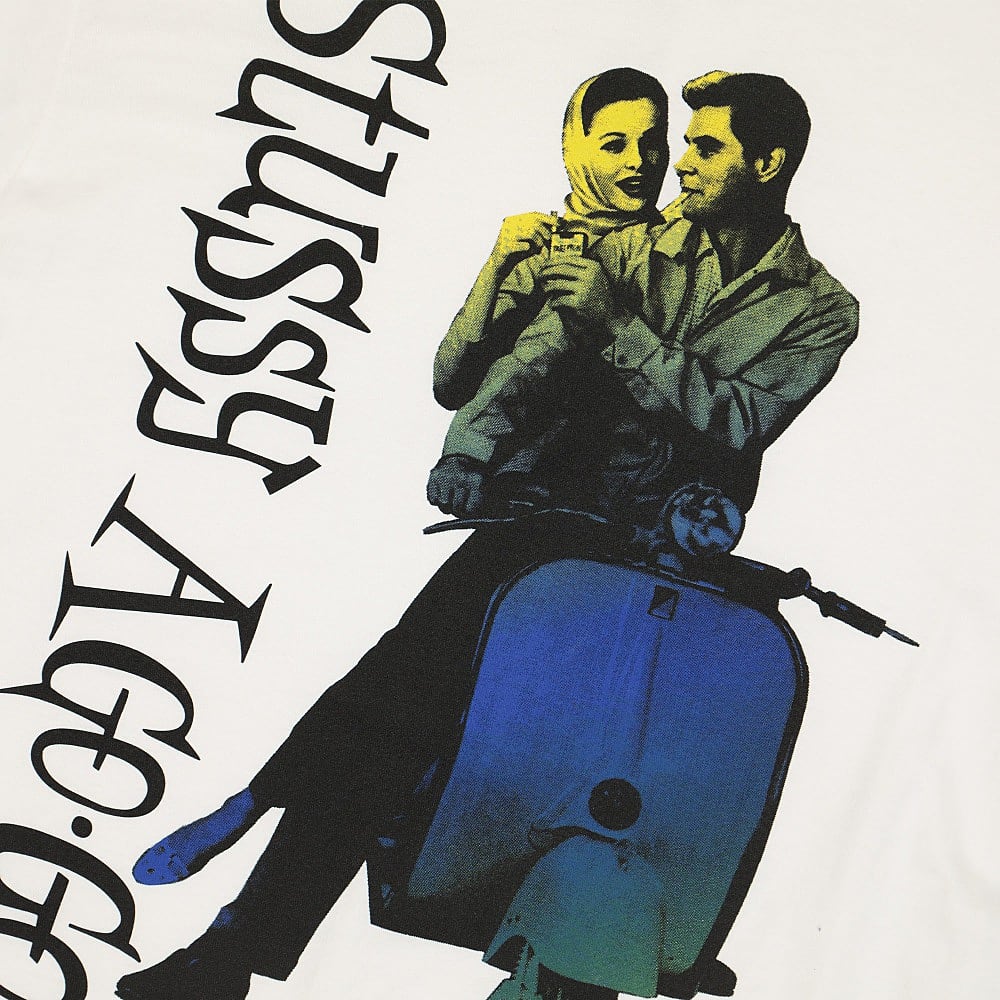 Stussy A Go-Go Longsleeve Tee White Longsleeves Detailfoto | Overkill