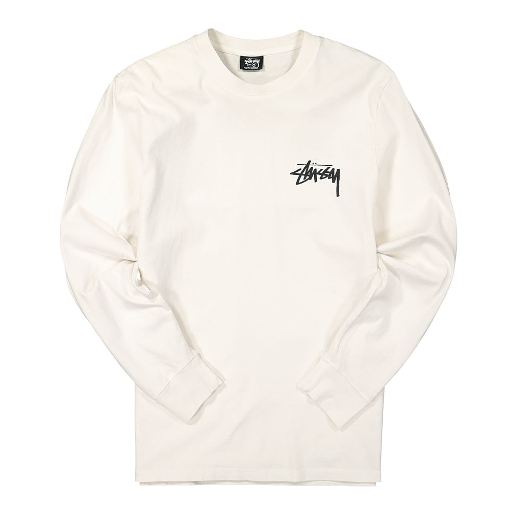 Stussy Spring Weeds Pigment Dyed Longsleeve Tee Natural Longsleeves 1994680 / 1002 | Overkill