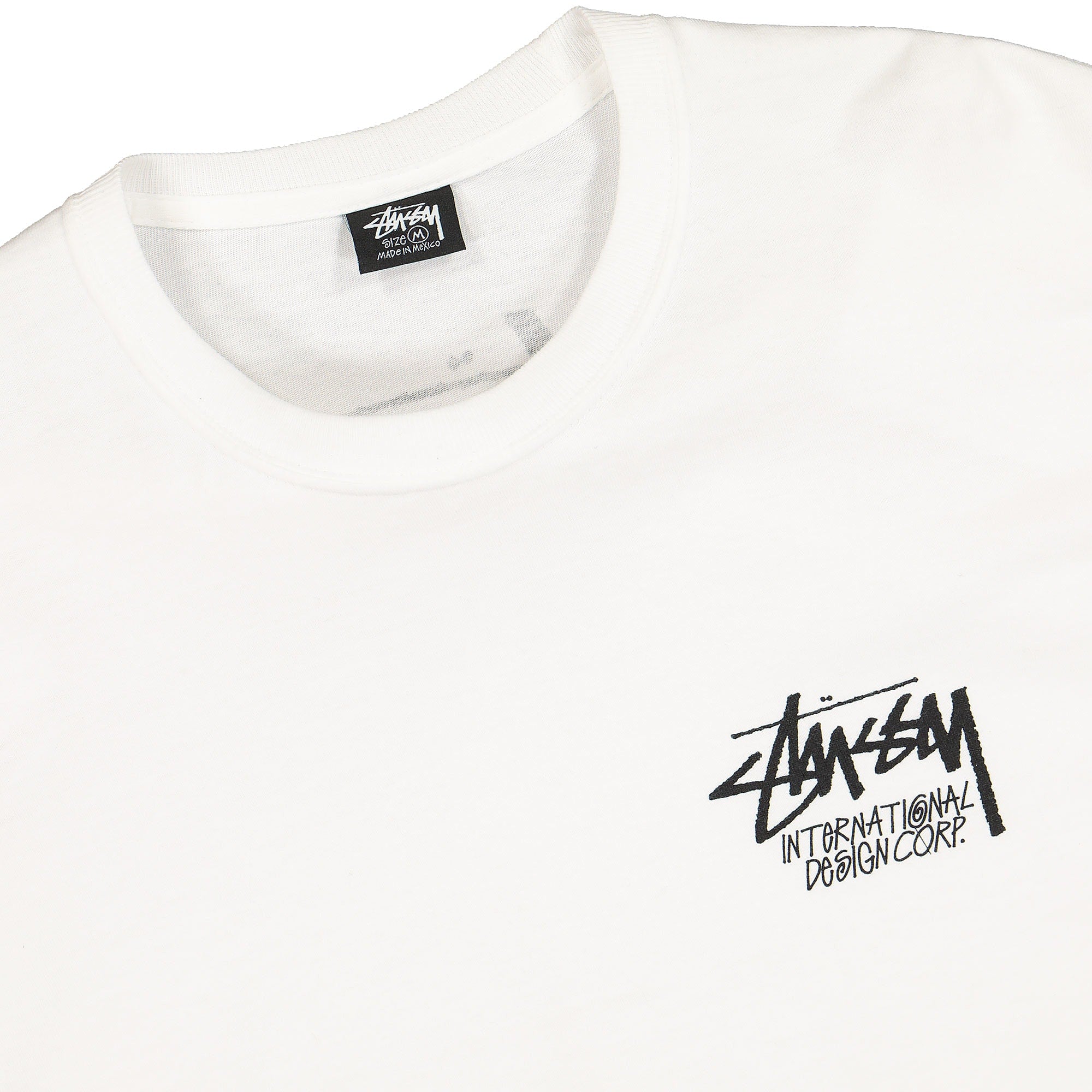 Stussy Masked Longsleeve Tee White Longsleeves Close-up | Overkill