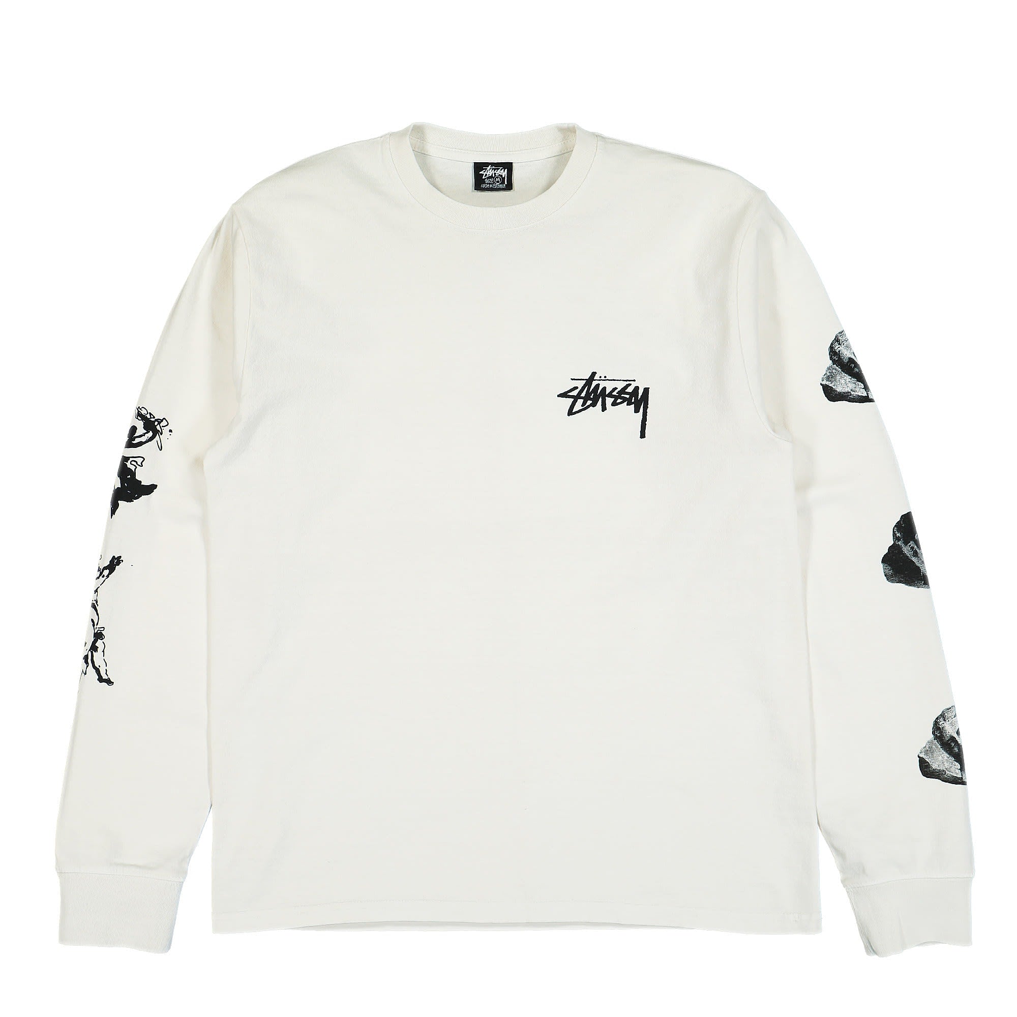 Stussy Angels Pigment Dyed Long Sleeve Tee Natural Longsleeves 1994777 / 1002 | Overkill