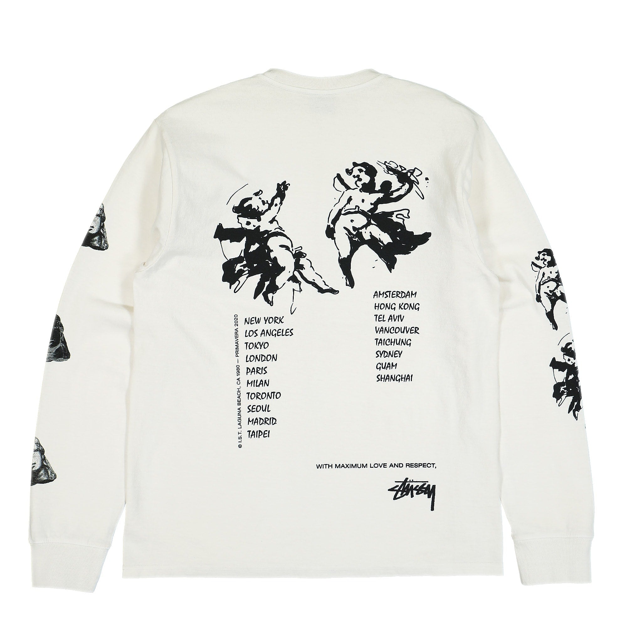 Stussy Angels Pigment Dyed Long Sleeve Tee Natural Longsleeves Material | Overkill