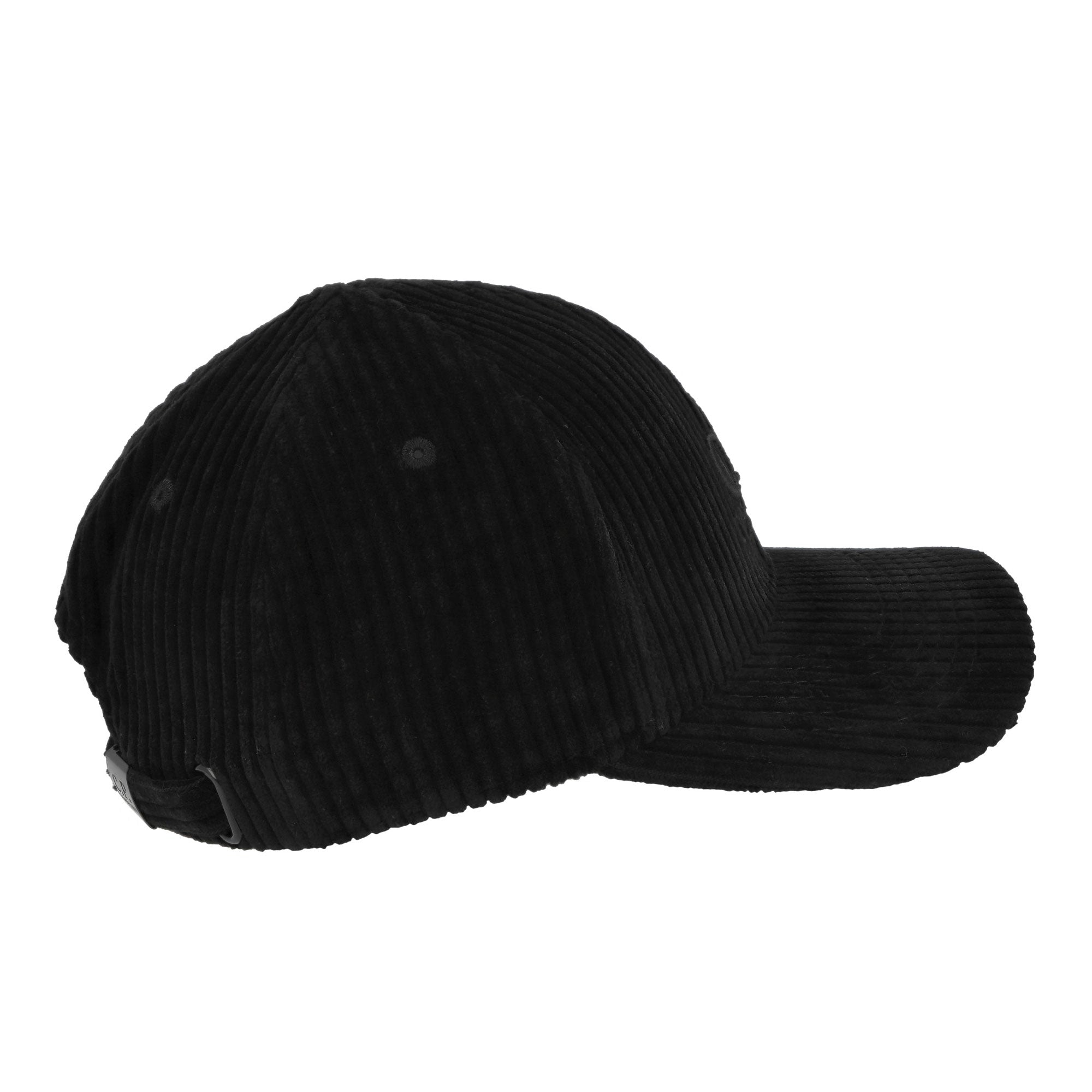 C.P. Company Corduroy 350 Baseball Cap Black Caps 19CMAC226A-110472A 999 Detailfoto | Overkill